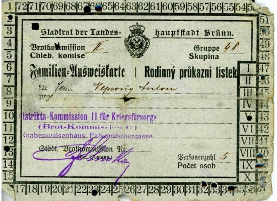 Náhledový obrázek Přídělový lístek - 1