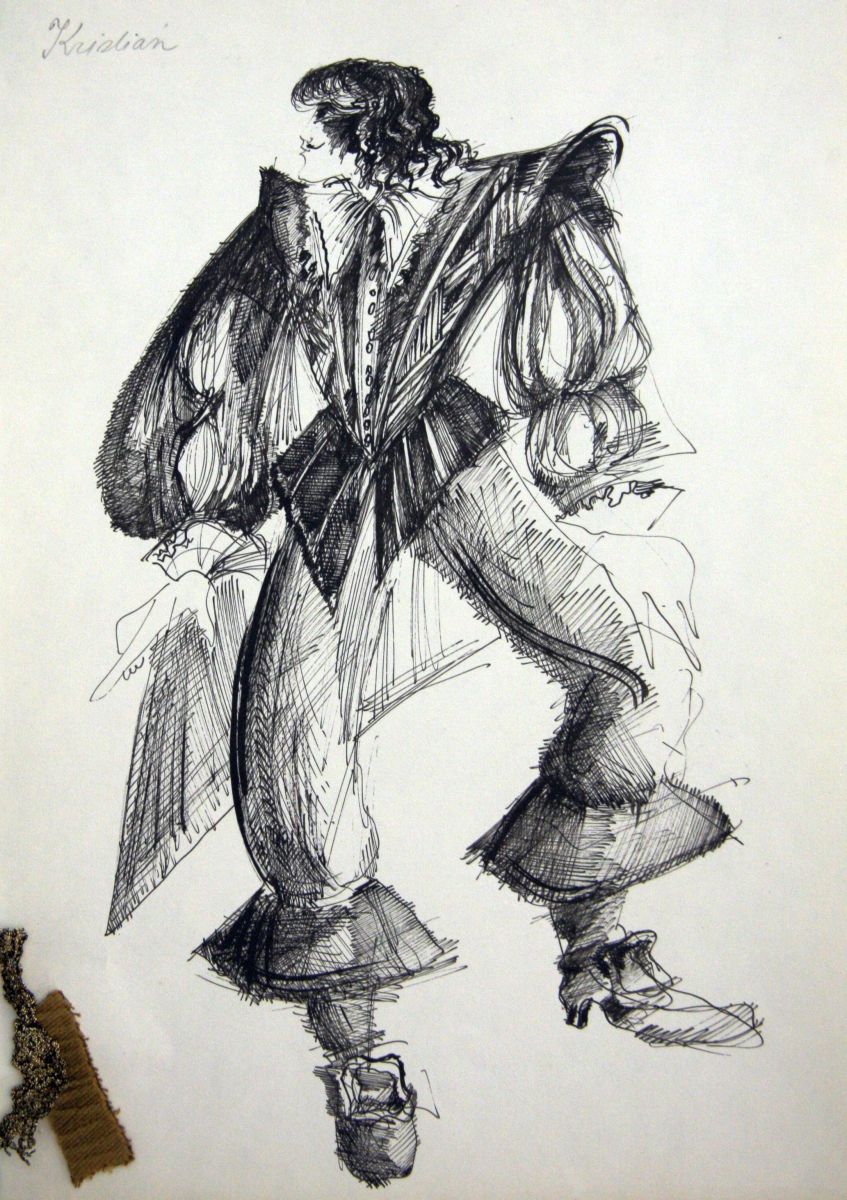 Náhledový obrázek Cyrano z Bergeracu - Originál kostýmního návrhu - 12