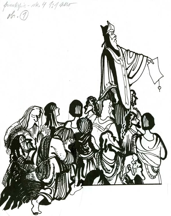 Náhledový obrázek předmětu Ilustrace - O Děvín a Velehrad
