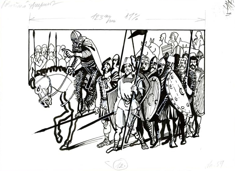 Náhledový obrázek Ilustrace - O Děvín a Velehrad - 1