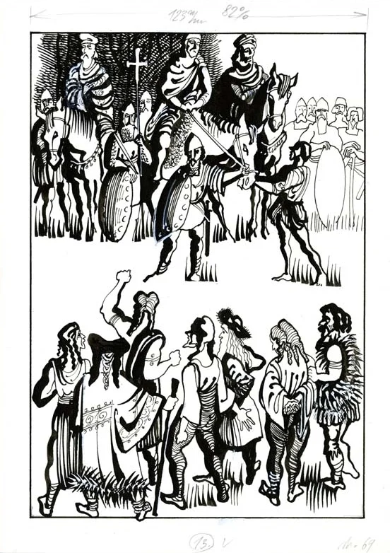 Náhledový obrázek předmětu Ilustrace - O Děvín a Velehrad