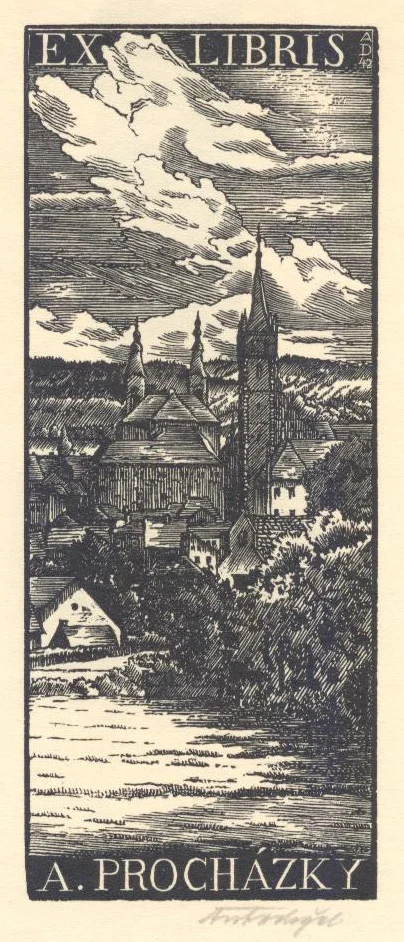 Náhledový obrázek předmětu Ex-Libris z knihovny A. Procházky