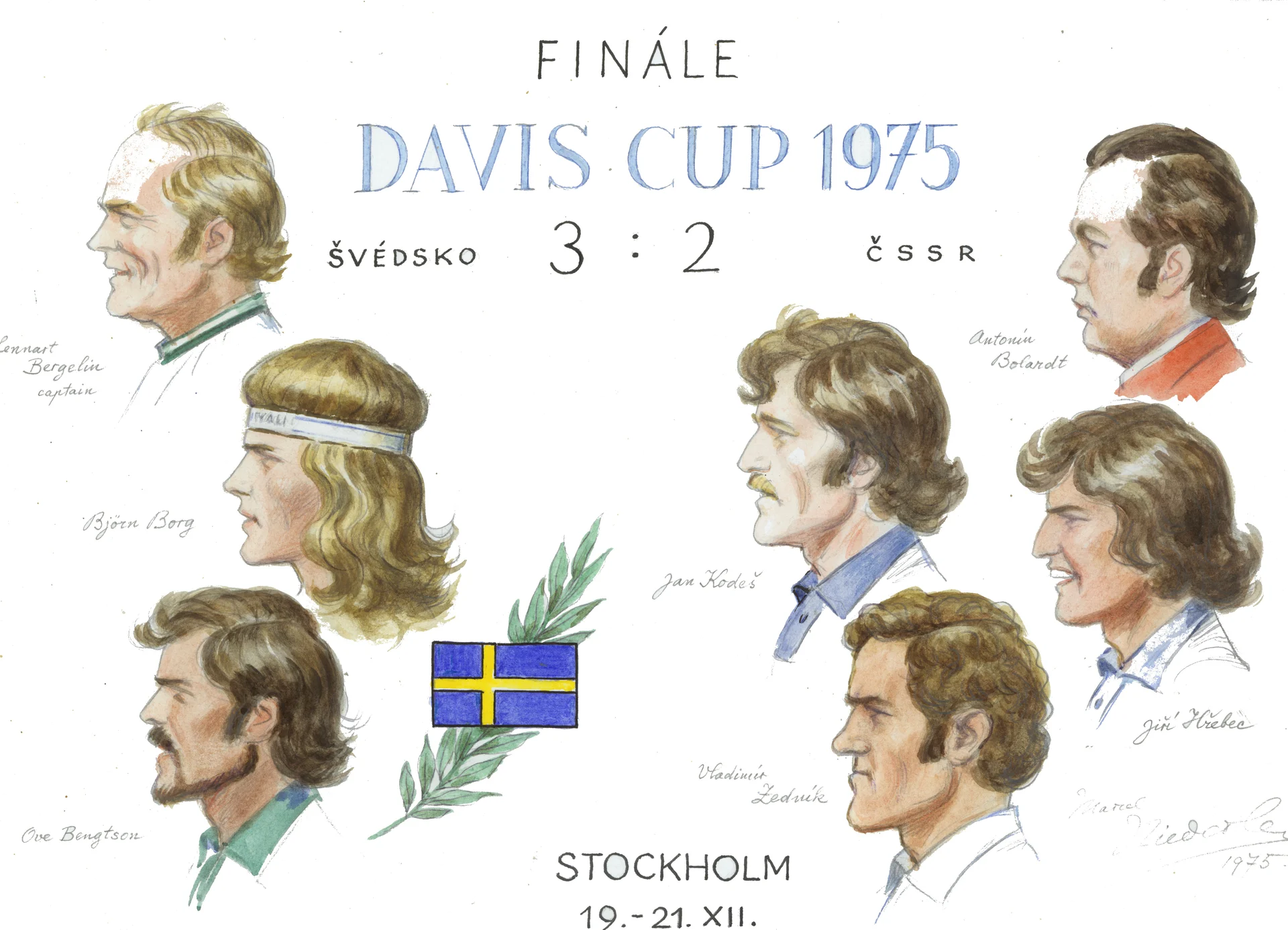 Náhledový obrázek předmětu Davis Cup 1975. ČSSR - Švédsko