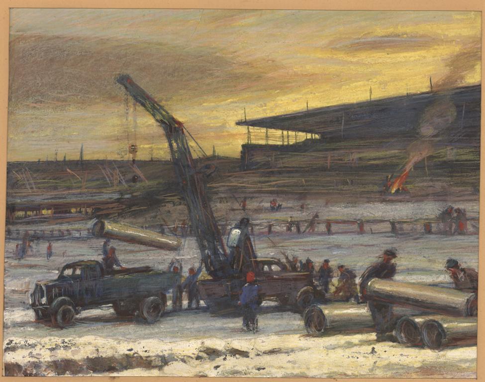 Náhledový obrázek předmětu Práce na spartakiádním stadionu na jaře 1955