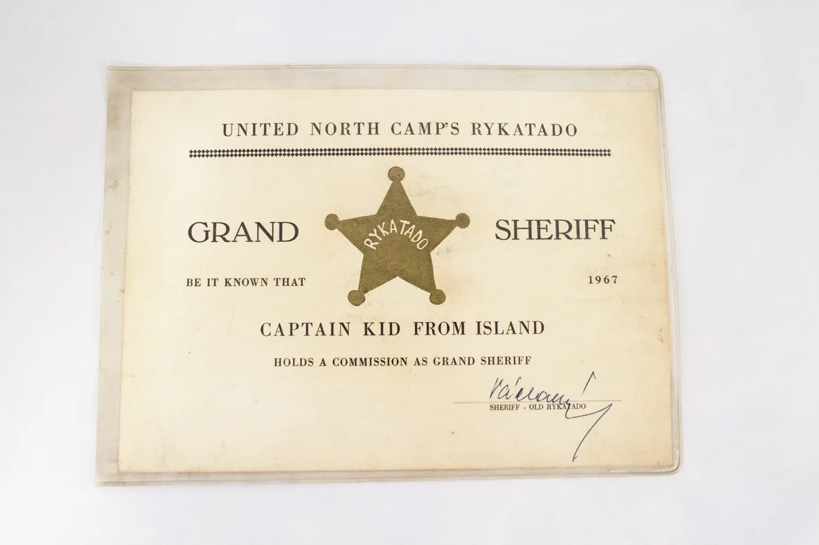 Náhledový obrázek předmětu Diplom Rykatado Grand Sheriff 1967 podepsaný