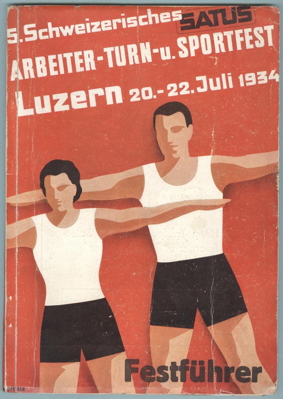Náhledový obrázek Festführer, 5. Schweizerisches Arbeiter- Turn- und Sportfest, Luzern 20. - 22. Juli 1934 - 1