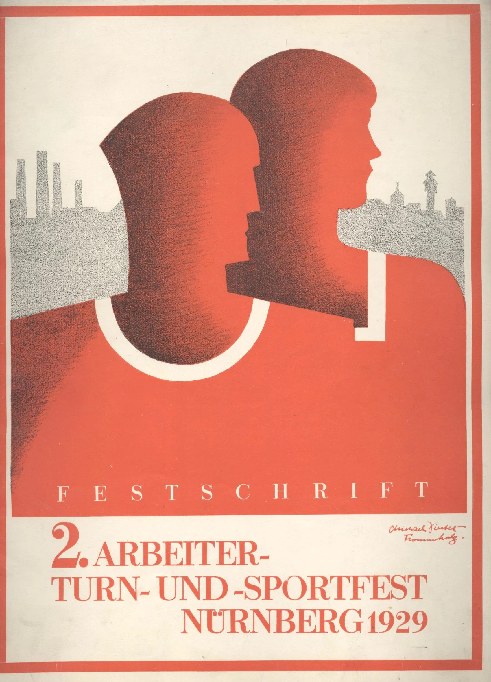Náhledový obrázek předmětu Festschrift. 2. Arbeiter- Turn- und Sportfest. Nürnberg 1929