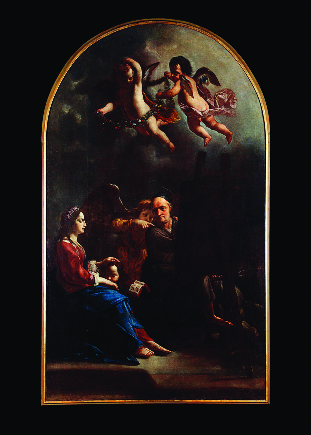 Náhledový obrázek Oltářní obraz sv. Lukáš maluje Madonu - 1