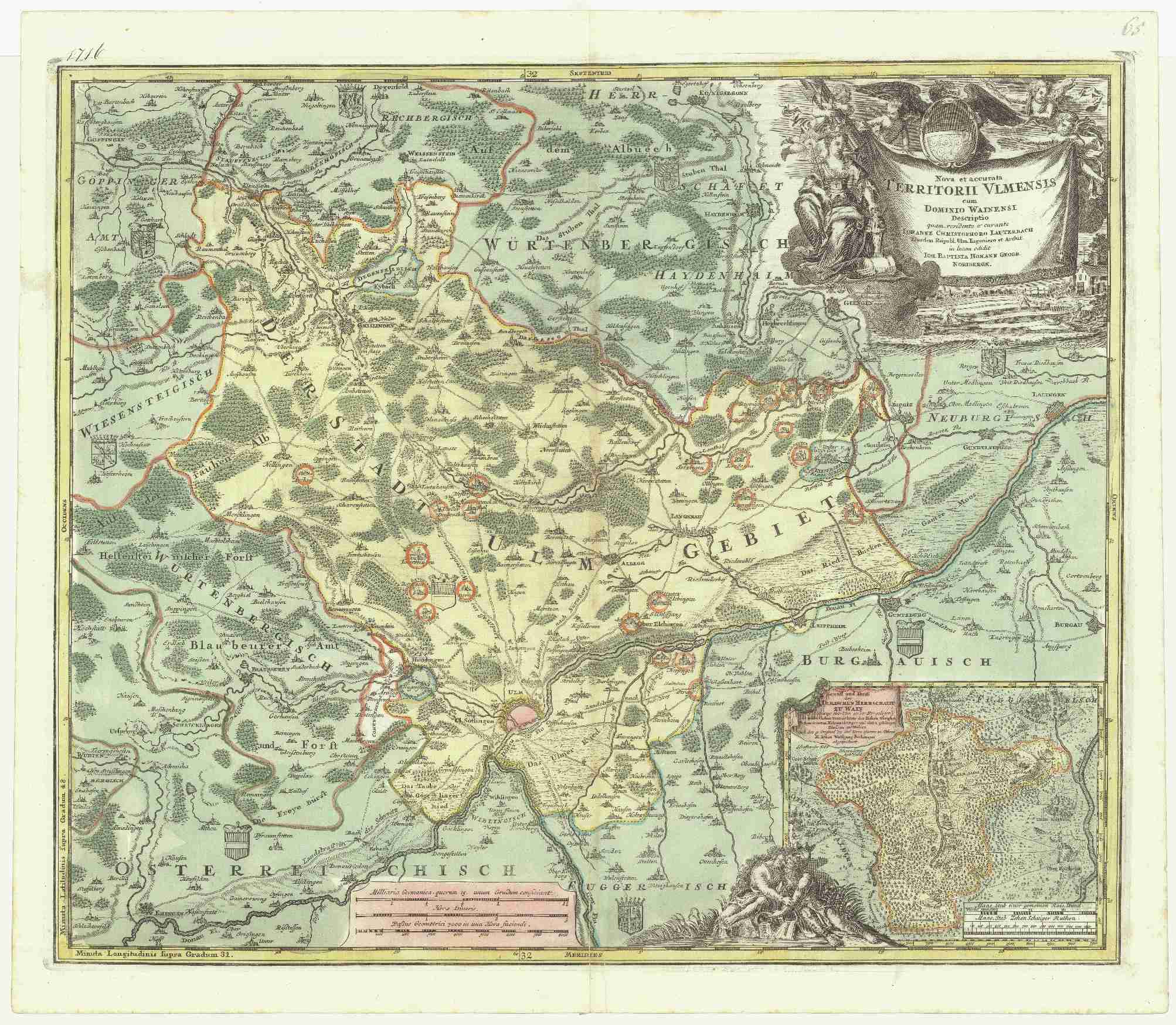 Náhledový obrázek Nova et accurata territorii Vlmensis cum dominio Wainensi descriptio - 1