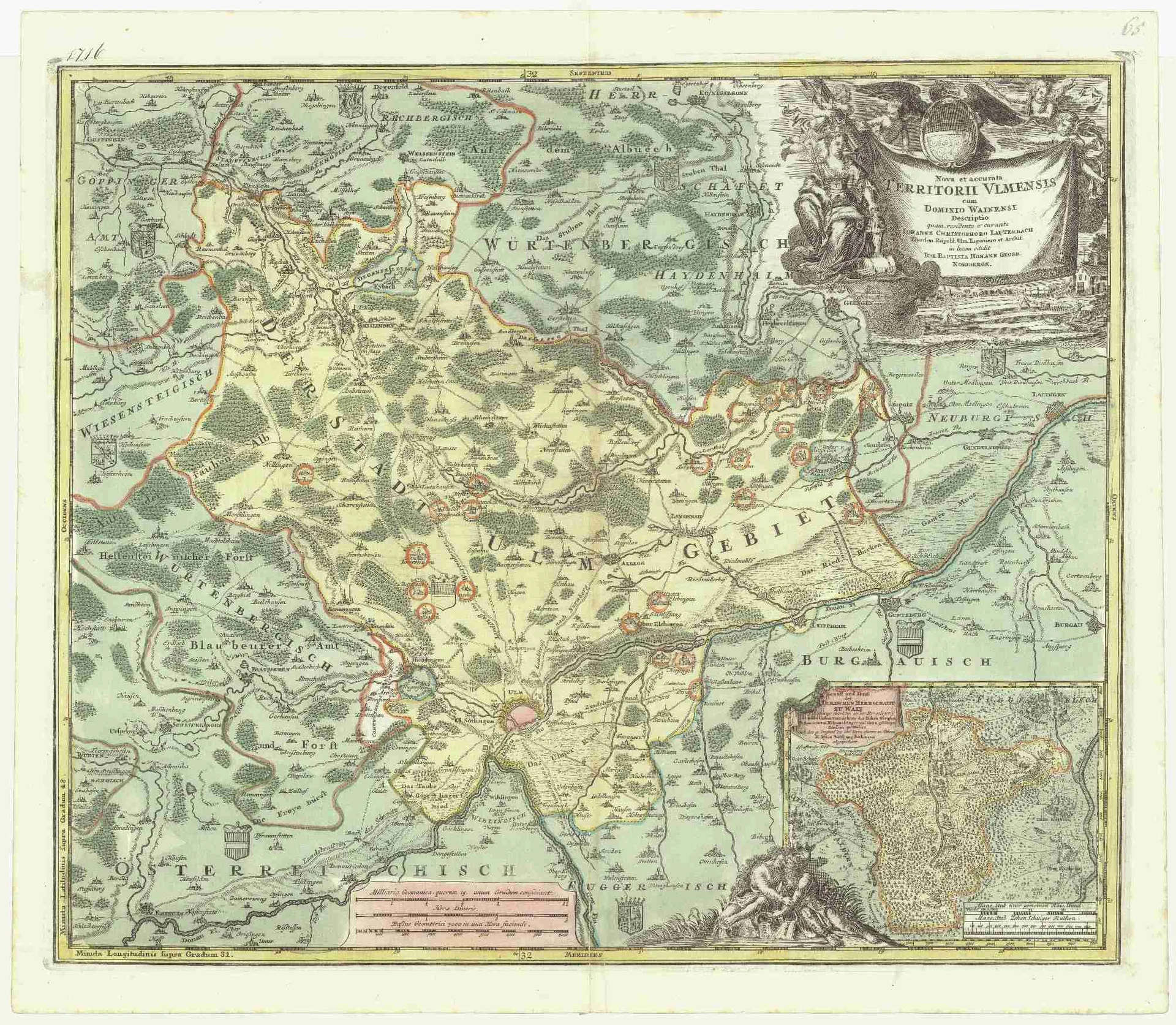 Obrázek Nova et accurata territorii Vlmensis cum dominio Wainensi descriptio