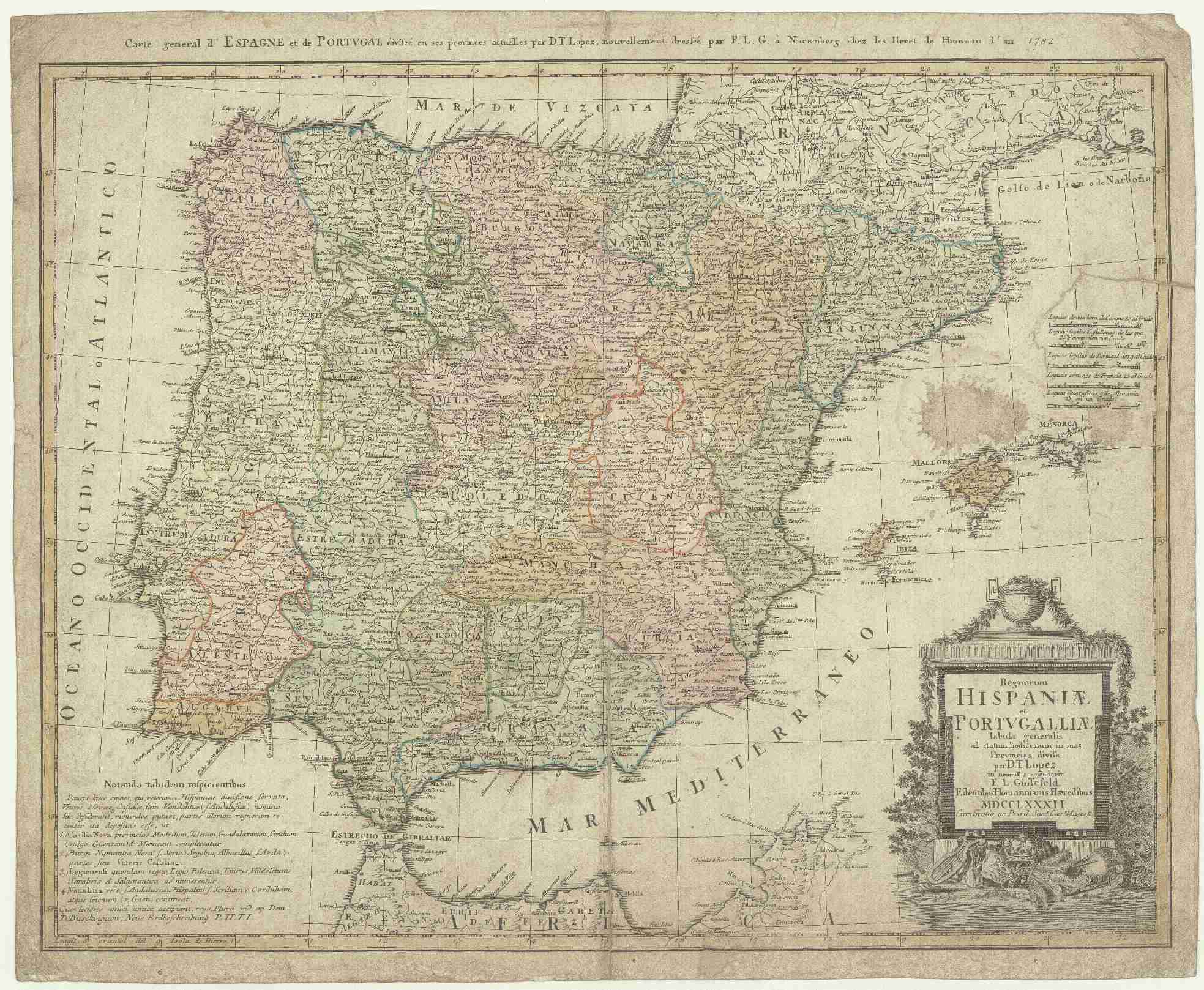 Náhledový obrázek Regnorum Hispaniae et Portvgalliae tabula generalis ad statum hodiernum in suas provincias divisa - 1