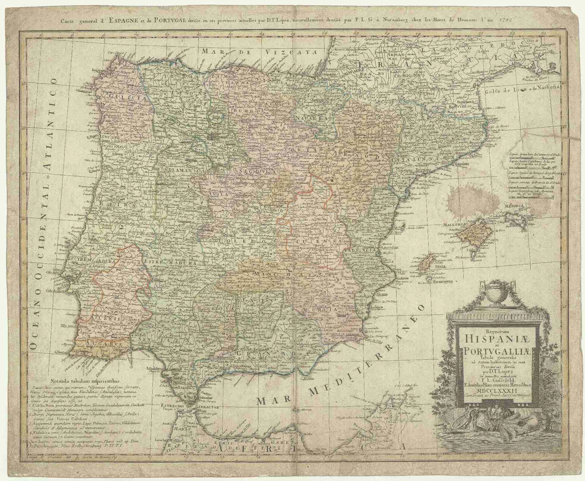Náhledový obrázek předmětu Regnorum Hispaniae et Portvgalliae tabula generalis ad statum hodiernum in suas provincias divisa