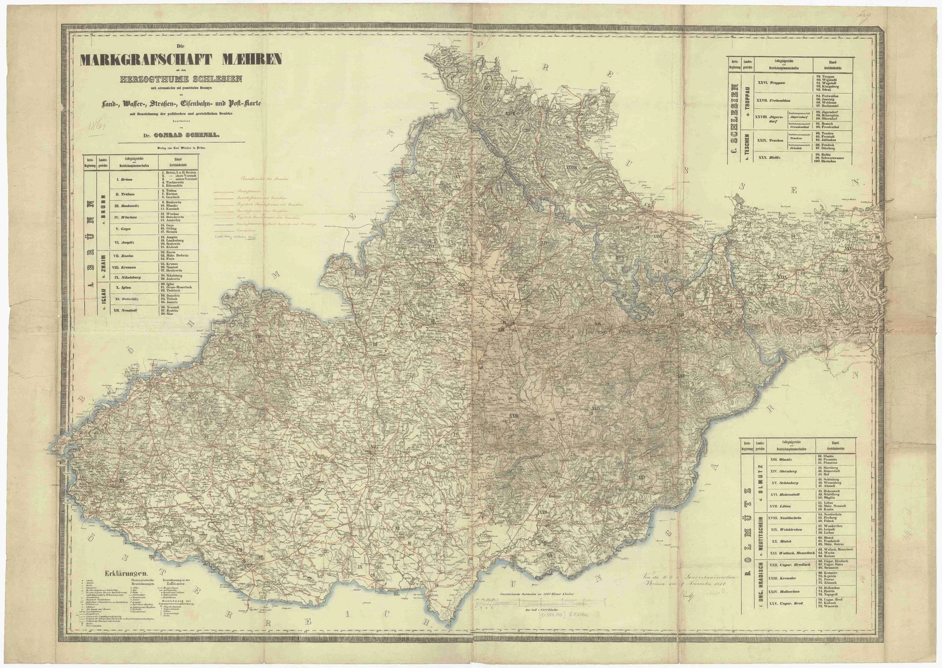 Obrázek Die Markgrafschaft Maehren mit dem Herzogthume Schlesien