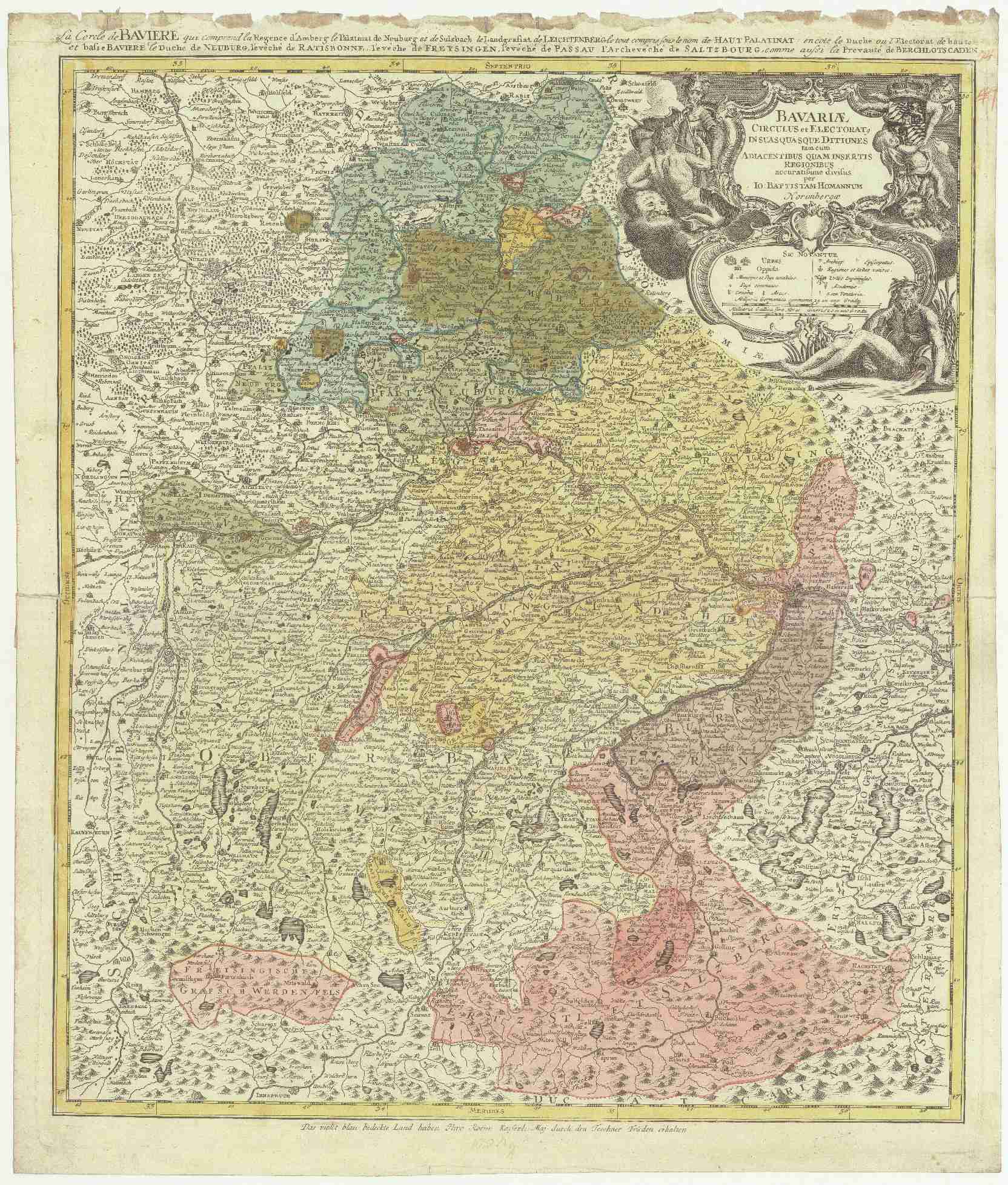 Náhledový obrázek Bavariae circulus et electorat[us], in suas quasque ditiones tam cum adiacentibus quam insertis regionibus accuratißime divisus - 1