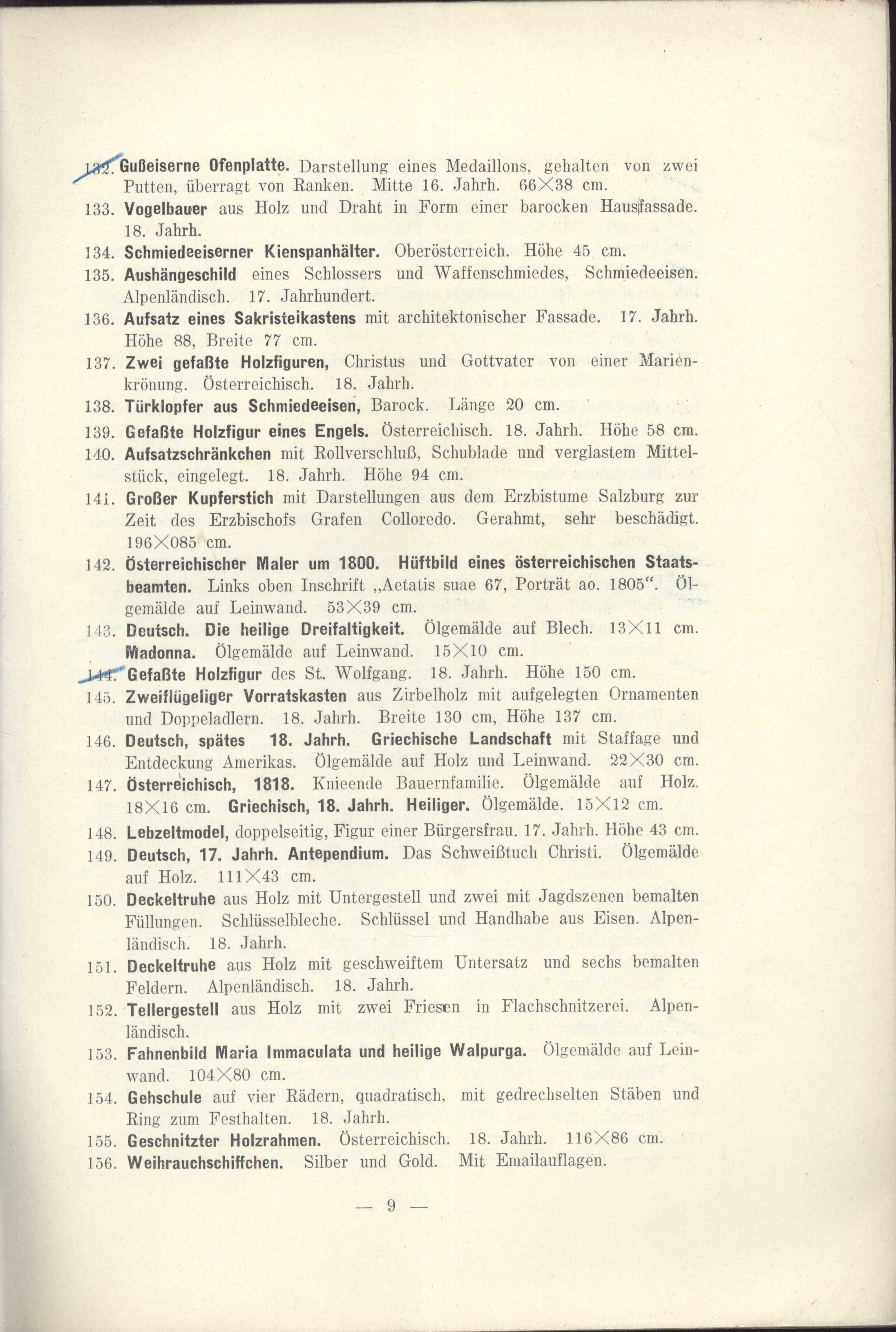 Náhledový obrázek Antiquitäten zumeist Alpenländische Volks-Kunst des 16., 17. und 18. Jahrhunderts - 22