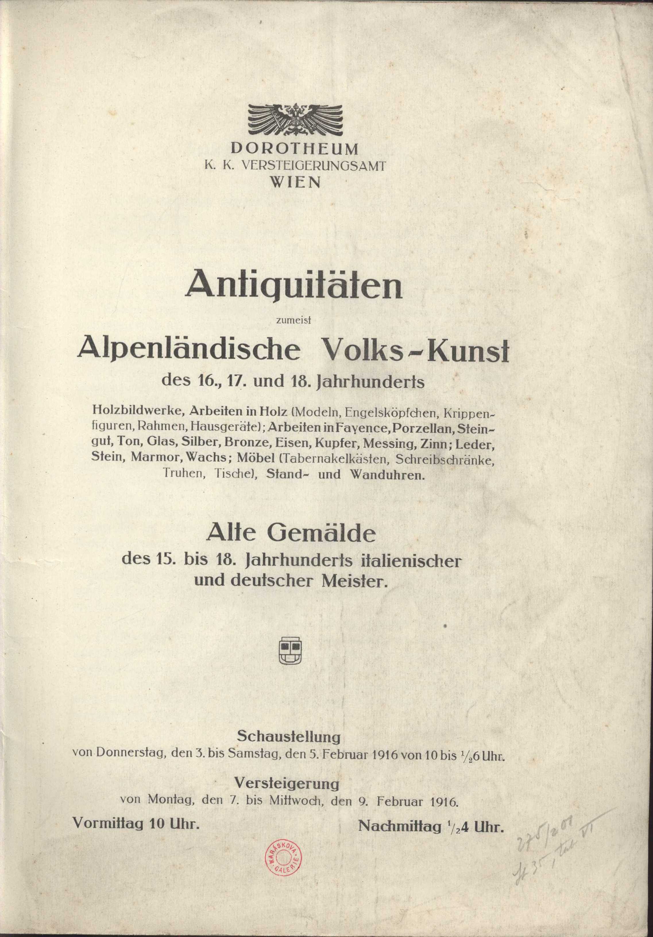 Náhledový obrázek Antiquitäten zumeist Alpenländische Volks-Kunst des 16., 17. und 18. Jahrhunderts - 17
