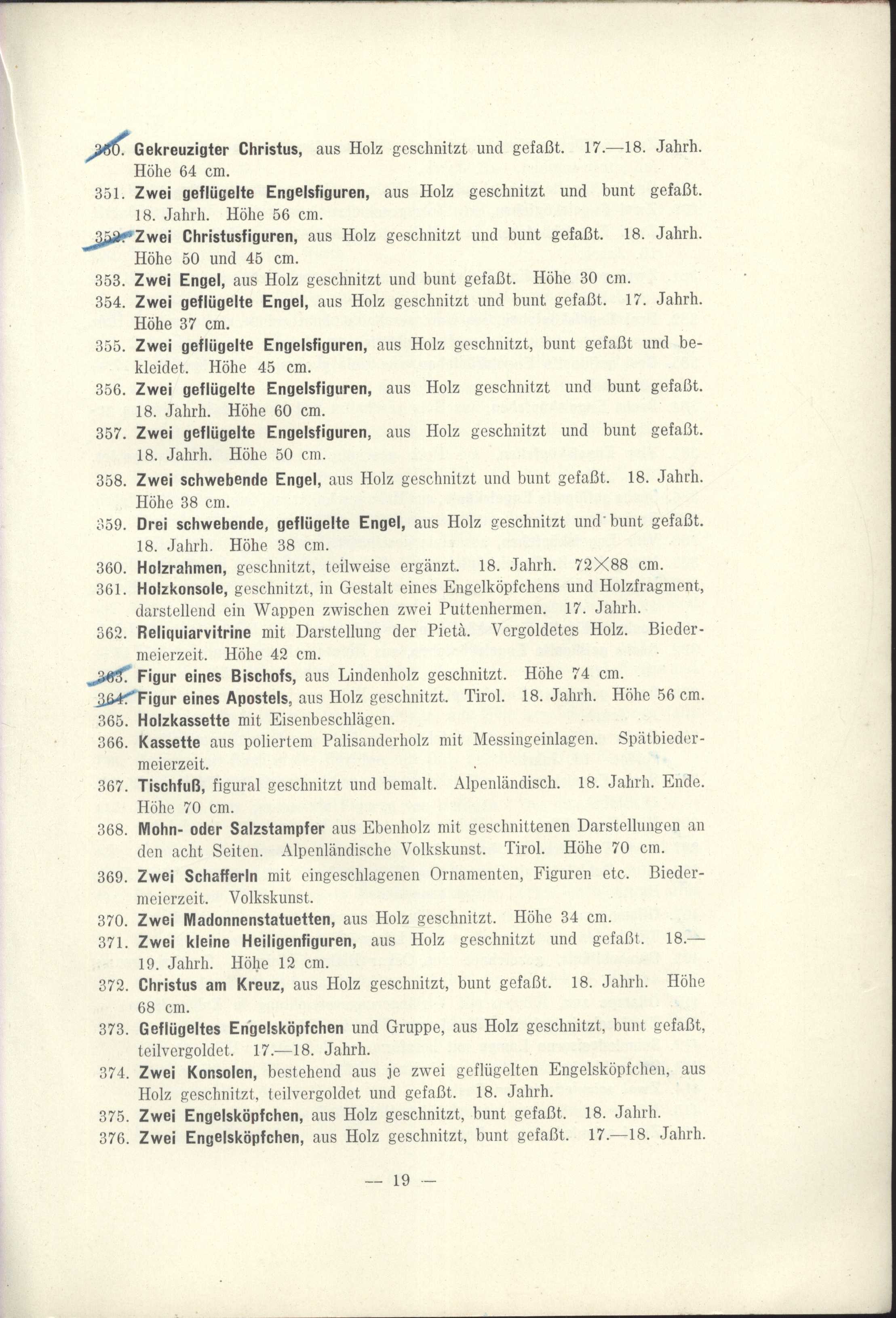 Náhledový obrázek Antiquitäten zumeist Alpenländische Volks-Kunst des 16., 17. und 18. Jahrhunderts - 2