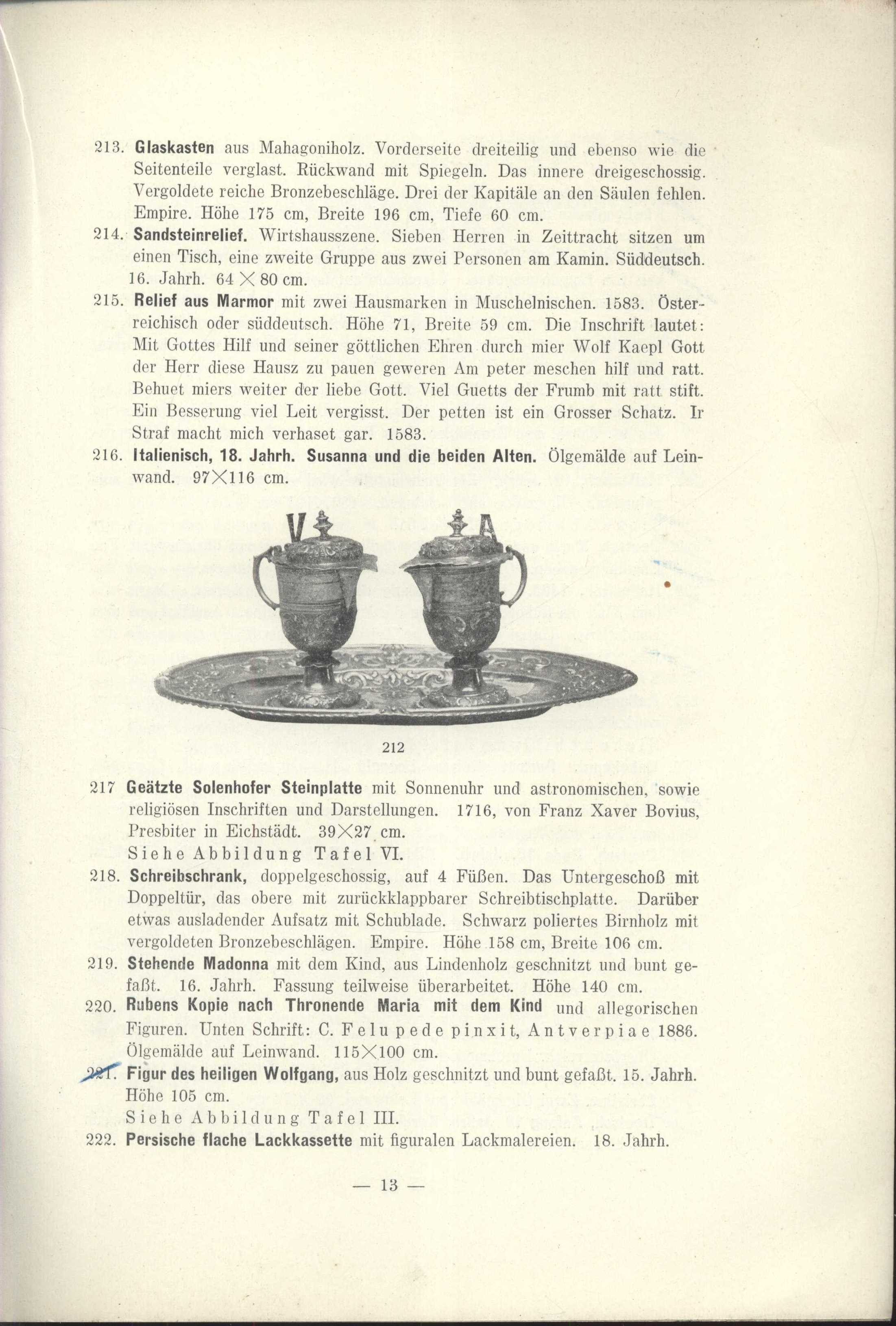 Náhledový obrázek Antiquitäten zumeist Alpenländische Volks-Kunst des 16., 17. und 18. Jahrhunderts - 26