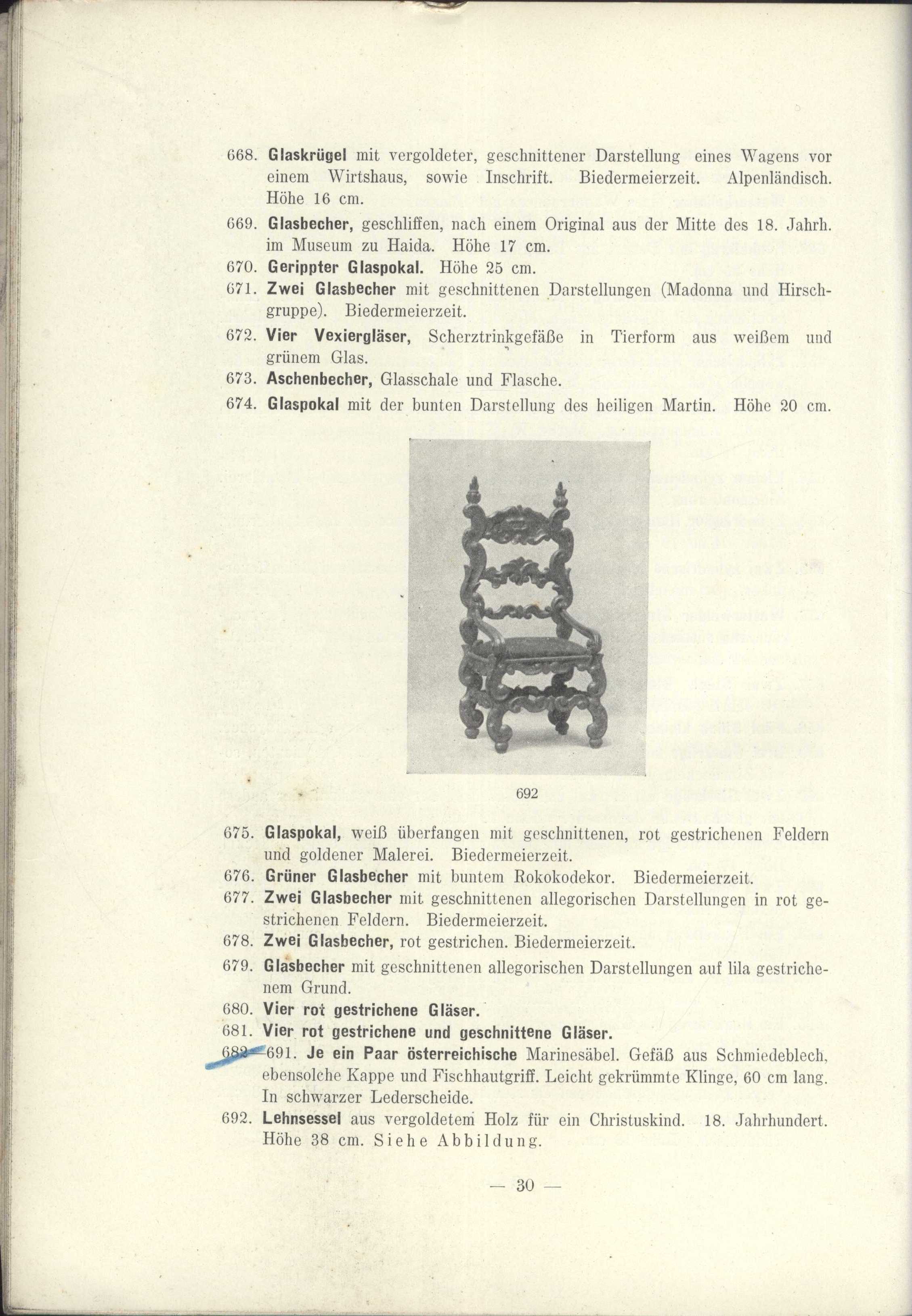 Náhledový obrázek Antiquitäten zumeist Alpenländische Volks-Kunst des 16., 17. und 18. Jahrhunderts - 7