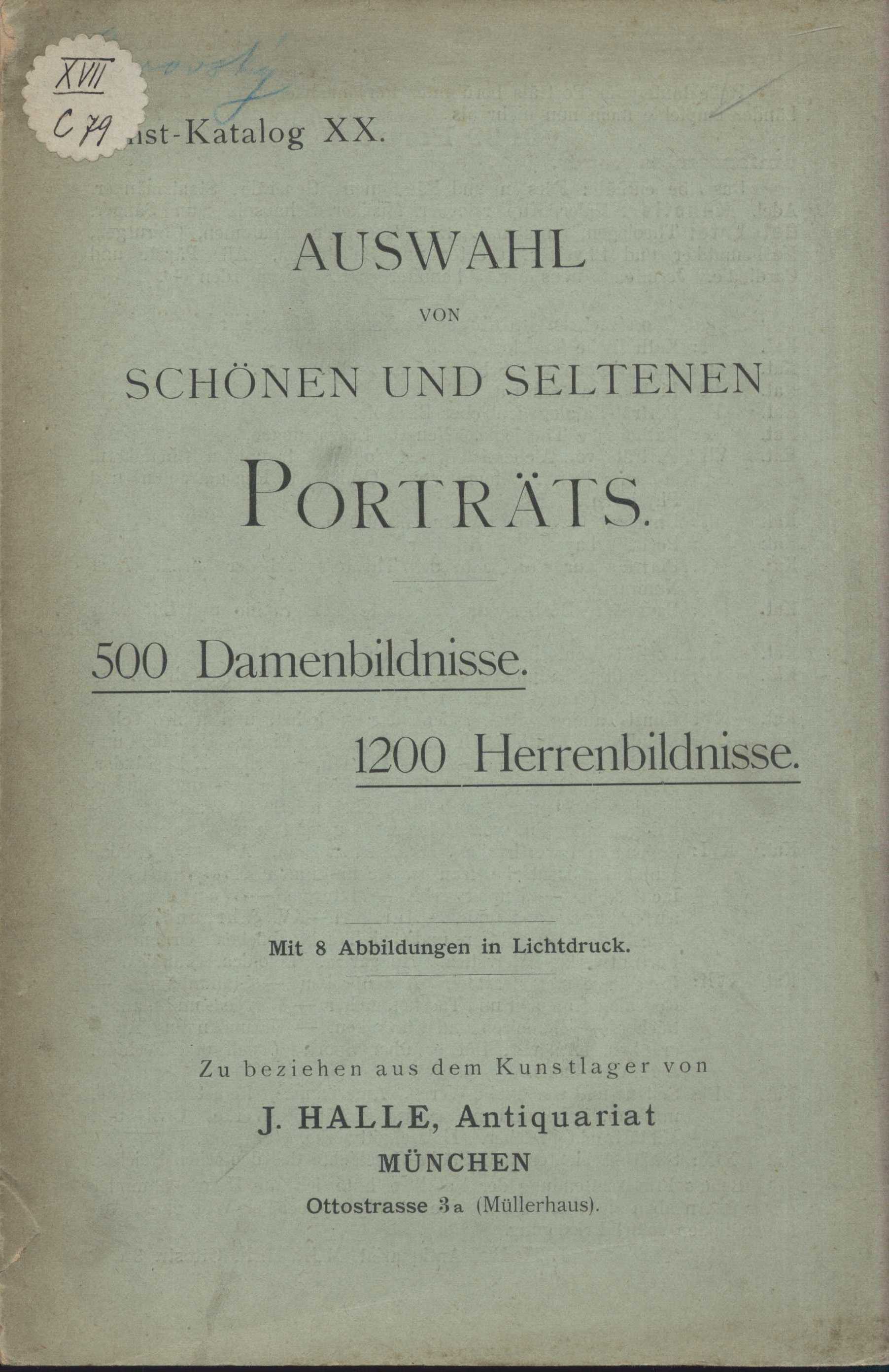 Náhledový obrázek předmětu Kunst-Katalog No. XX