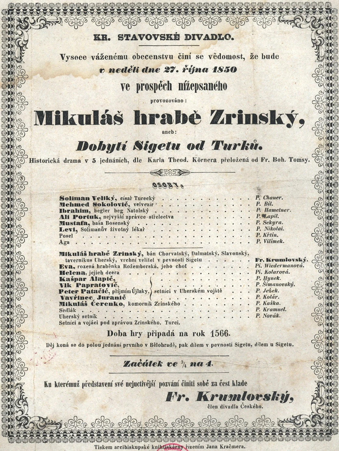 Náhledový obrázek předmětu Cedule Stavovského divadla