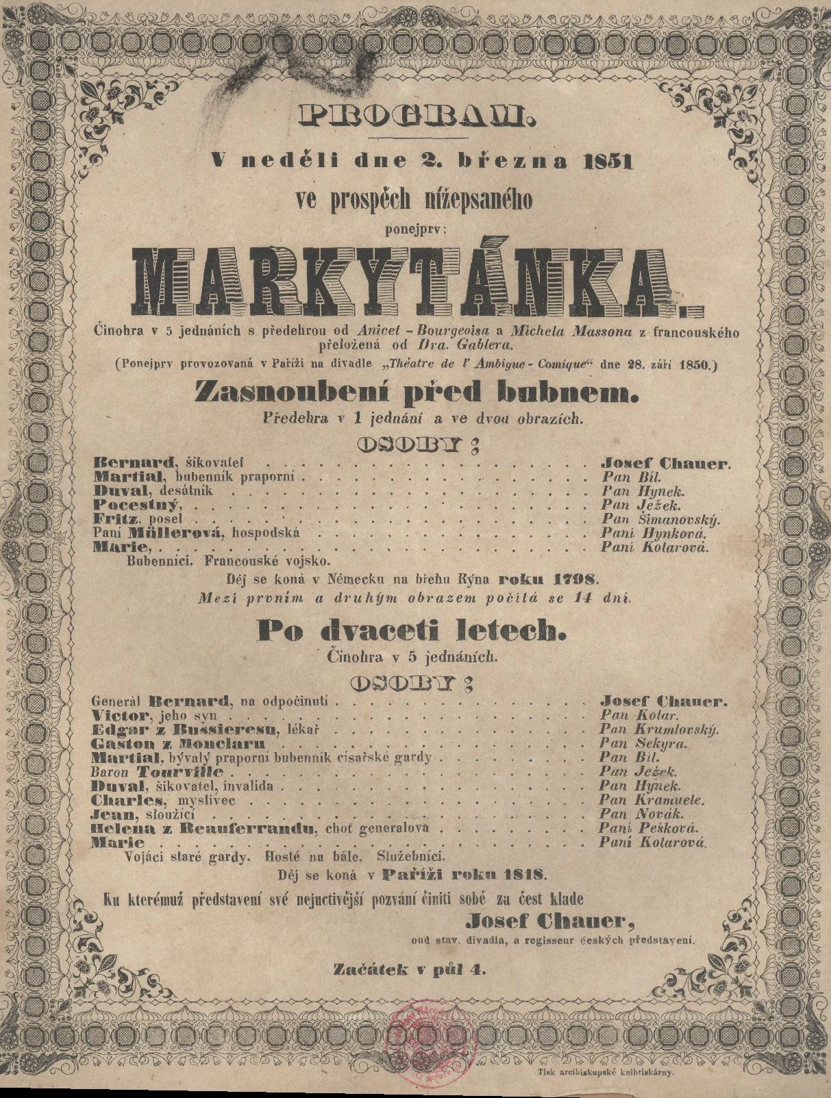Obrázek Cedule Stavovského divadla