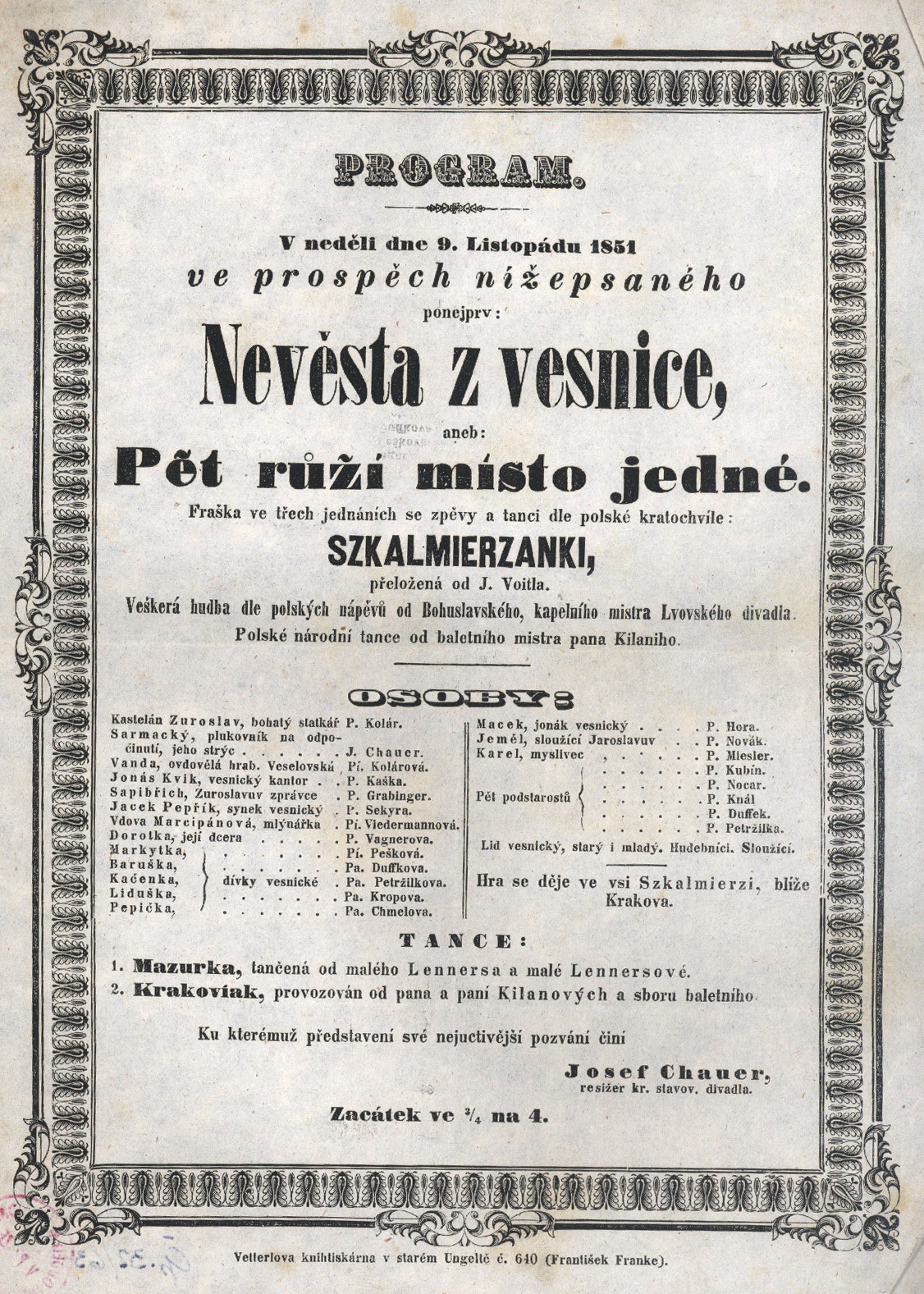 Náhledový obrázek Cedule Stavovského divadla - 1
