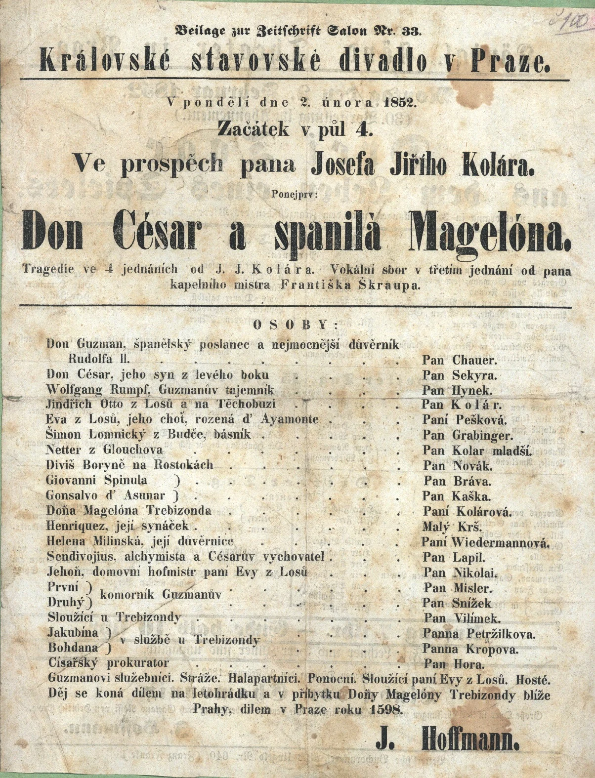 Obrázek Cedule Stavovského divadla