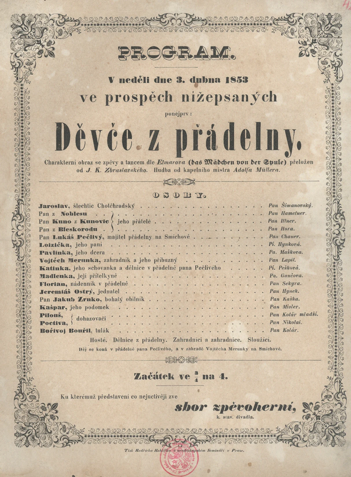 Obrázek Cedule Stavovského divadla