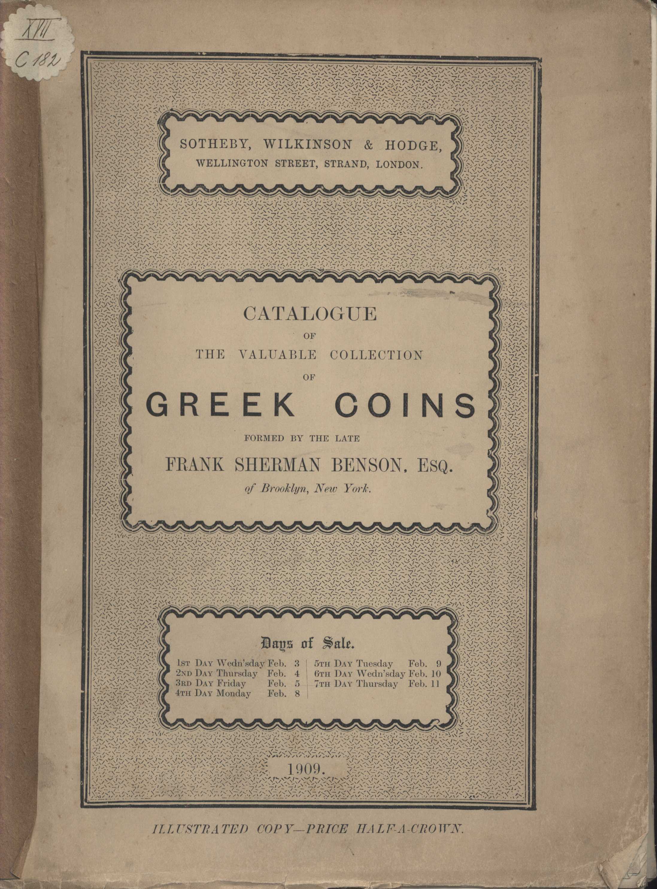 Náhledový obrázek Catalogue of the Valuable Collection of Greek Coins - 16