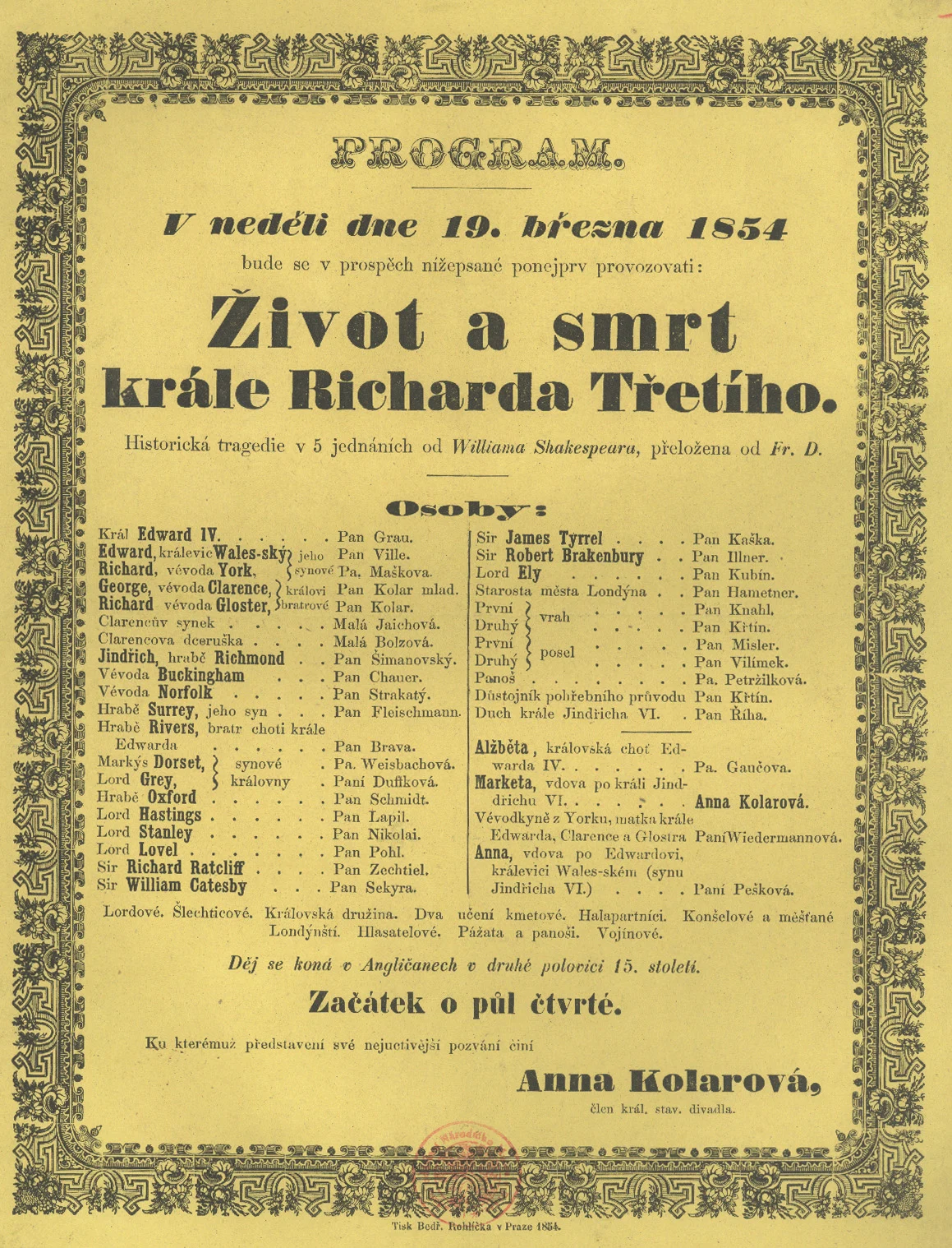 Obrázek Cedule Stavovského divadla