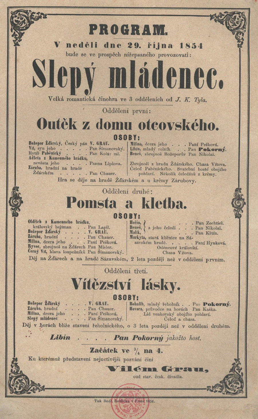 Obrázek Cedule Stavovského divadla