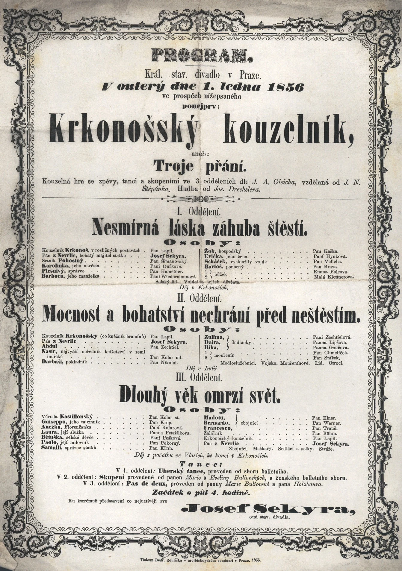 Obrázek Cedule Stavovského divadla