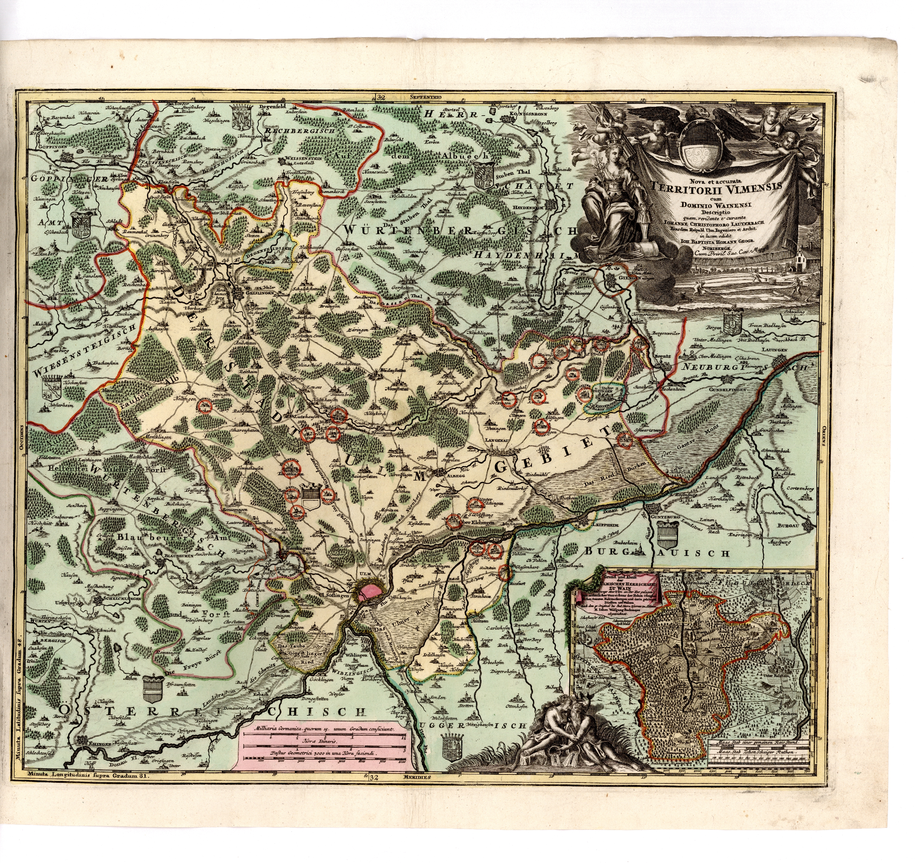 Náhledový obrázek Nova et accurata TERRITORII VLMENSIS cum DOMINIO WAINENSI Descriptio - 1