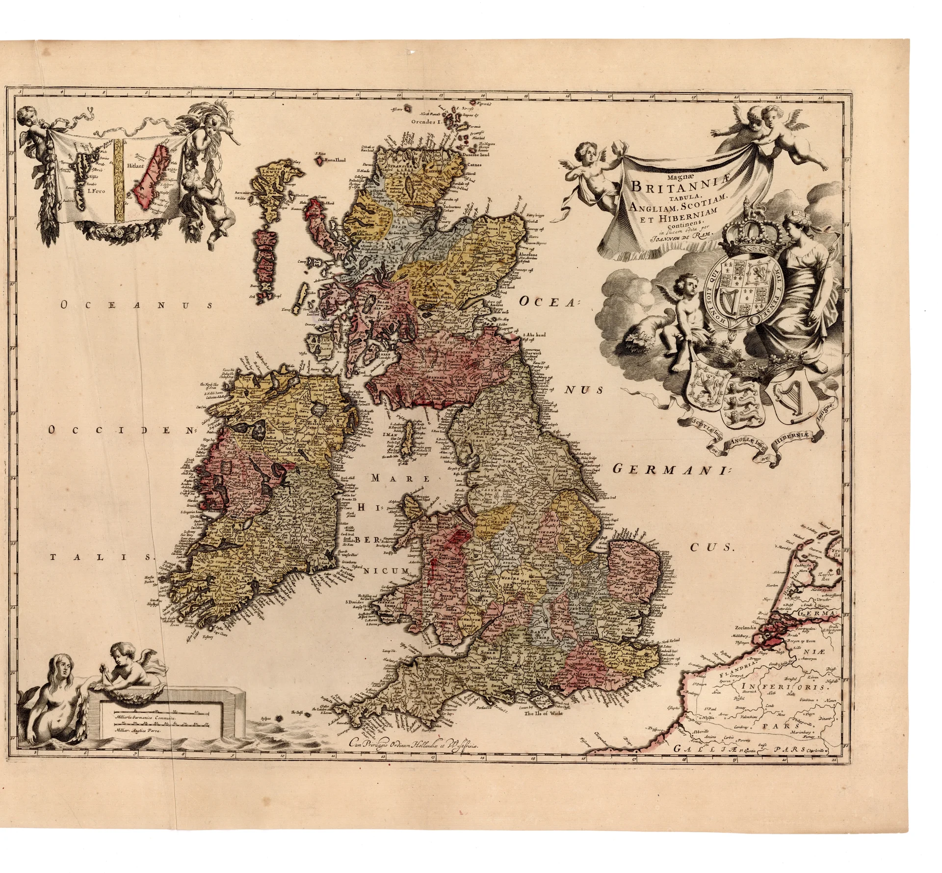 Náhledový obrázek předmětu Magnae BRITANIAE TABULA ANGLIAM, SCOTIAM, ET HIBERNIAM CONTINENS