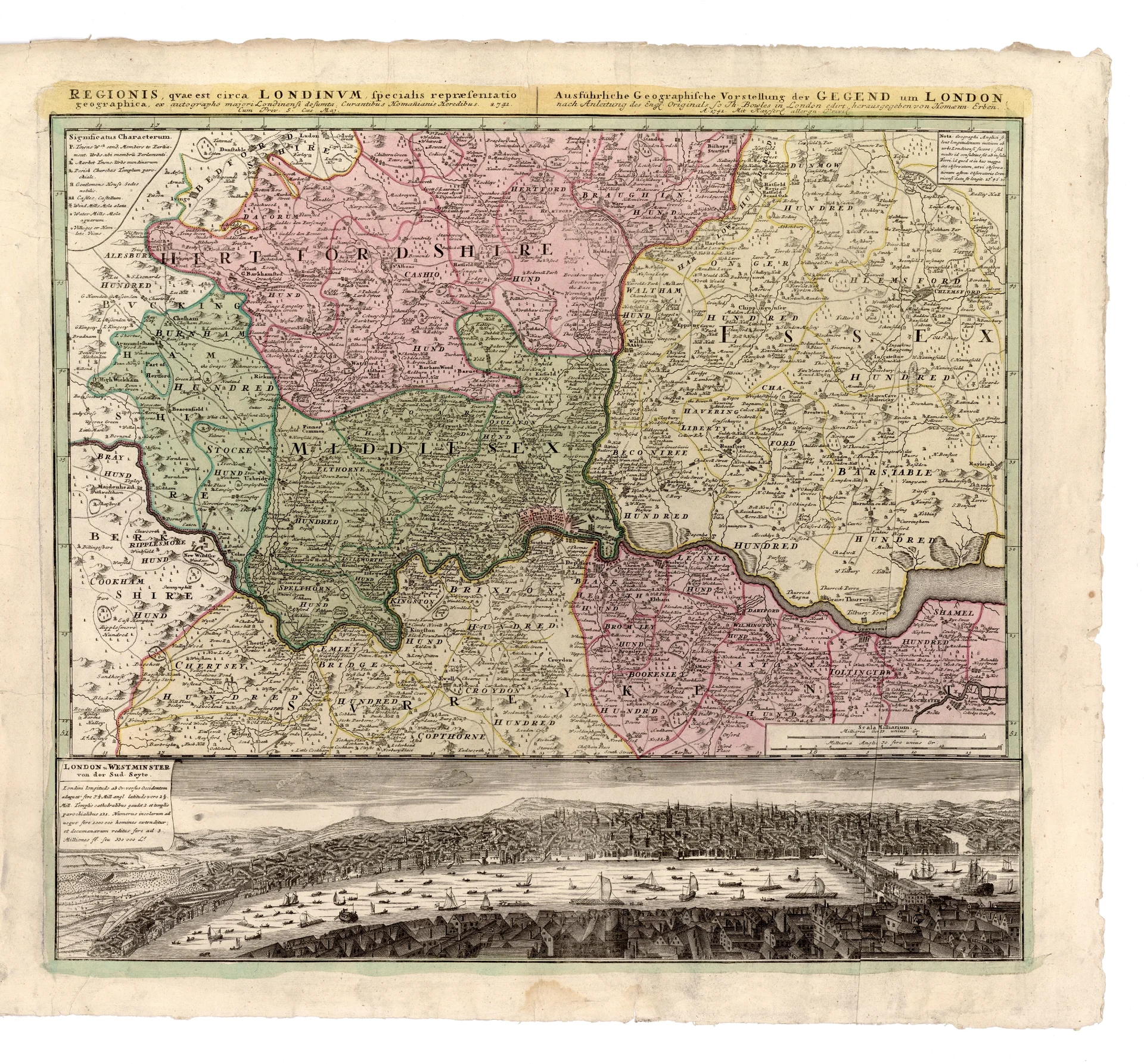Náhledový obrázek předmětu REGIONIS, qvae est circa LONDINVM, specialis repraesentatio geographica