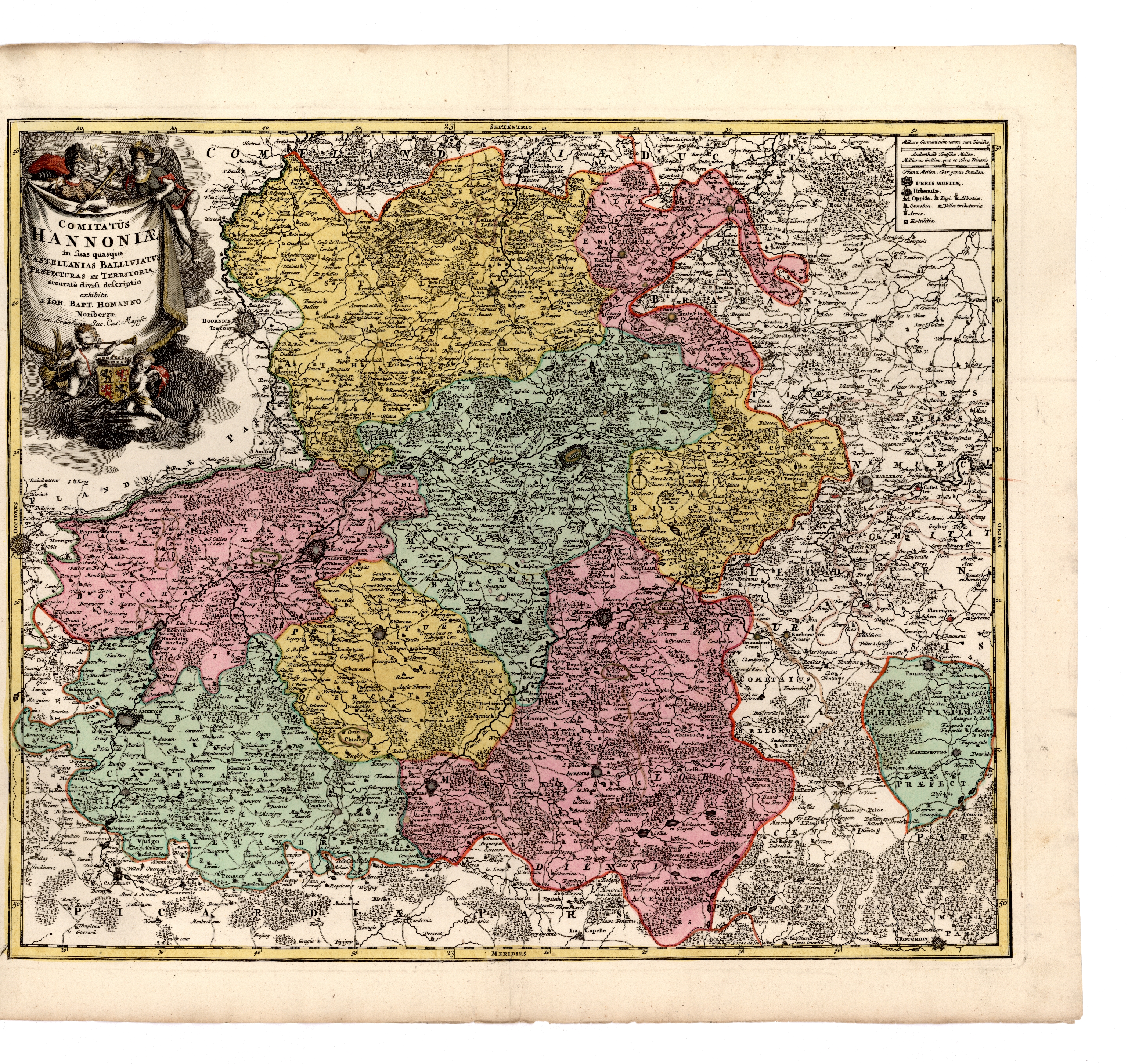 Náhledový obrázek COMITATUS HANNONIAE in suas quasque CASTELLANIAS BALLIVIATVS PRAEFECTURAS et TERRITORIA accurate divisi descriptio - 1