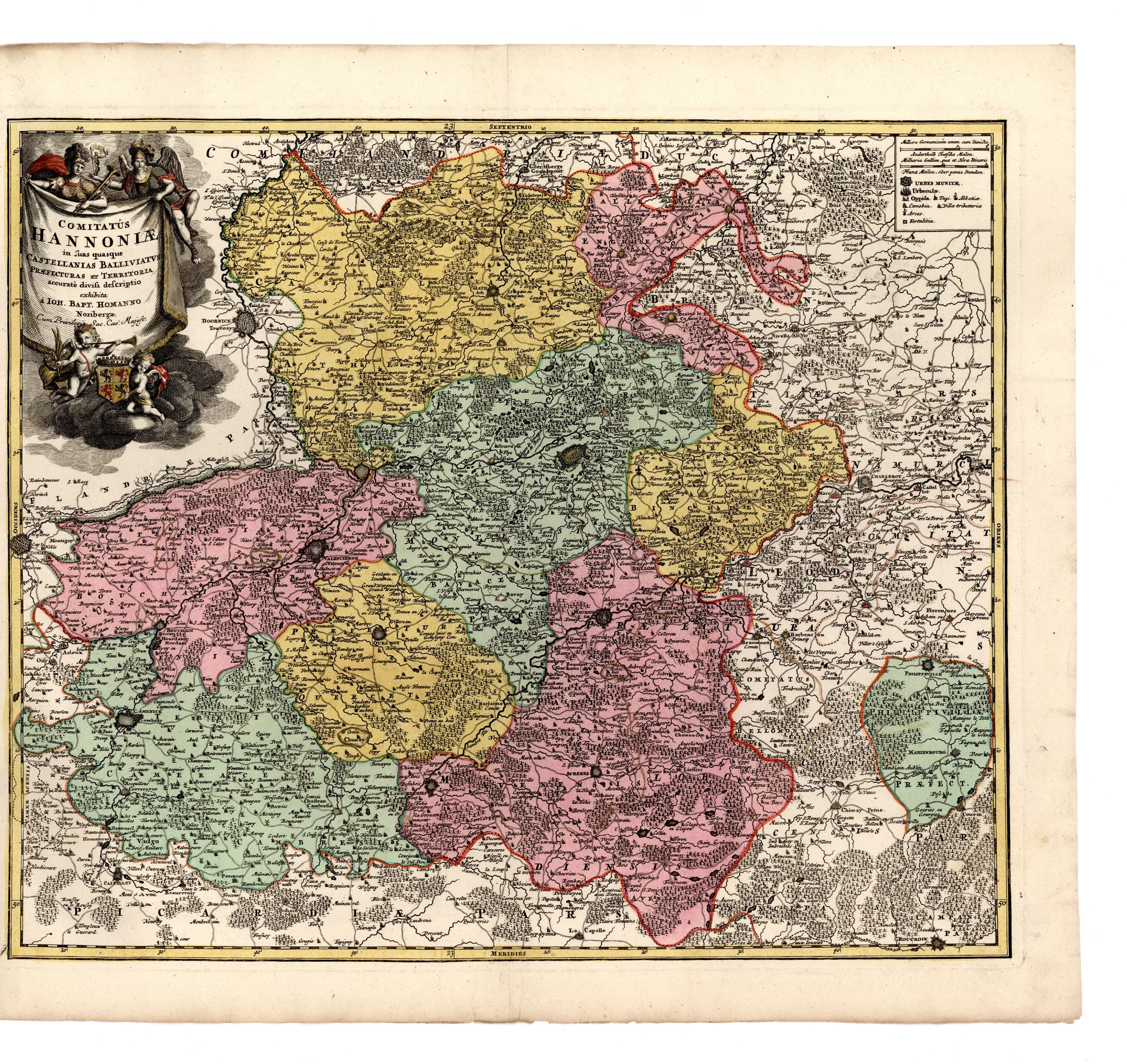 Náhledový obrázek předmětu COMITATUS HANNONIAE in suas quasque CASTELLANIAS BALLIVIATVS PRAEFECTURAS et TERRITORIA accurate divisi descriptio