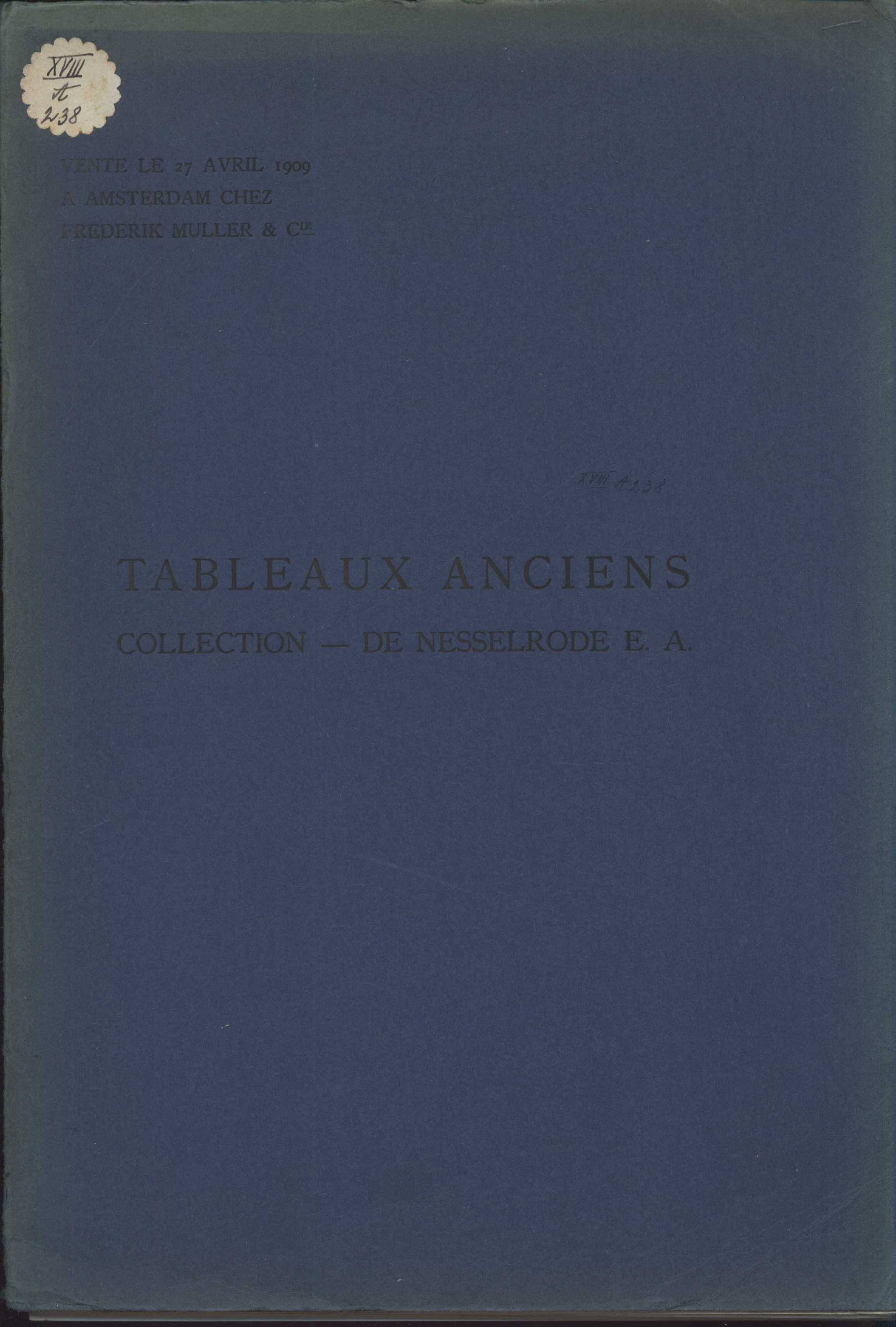 Náhledový obrázek Catalogue des tableaux anciens - 1