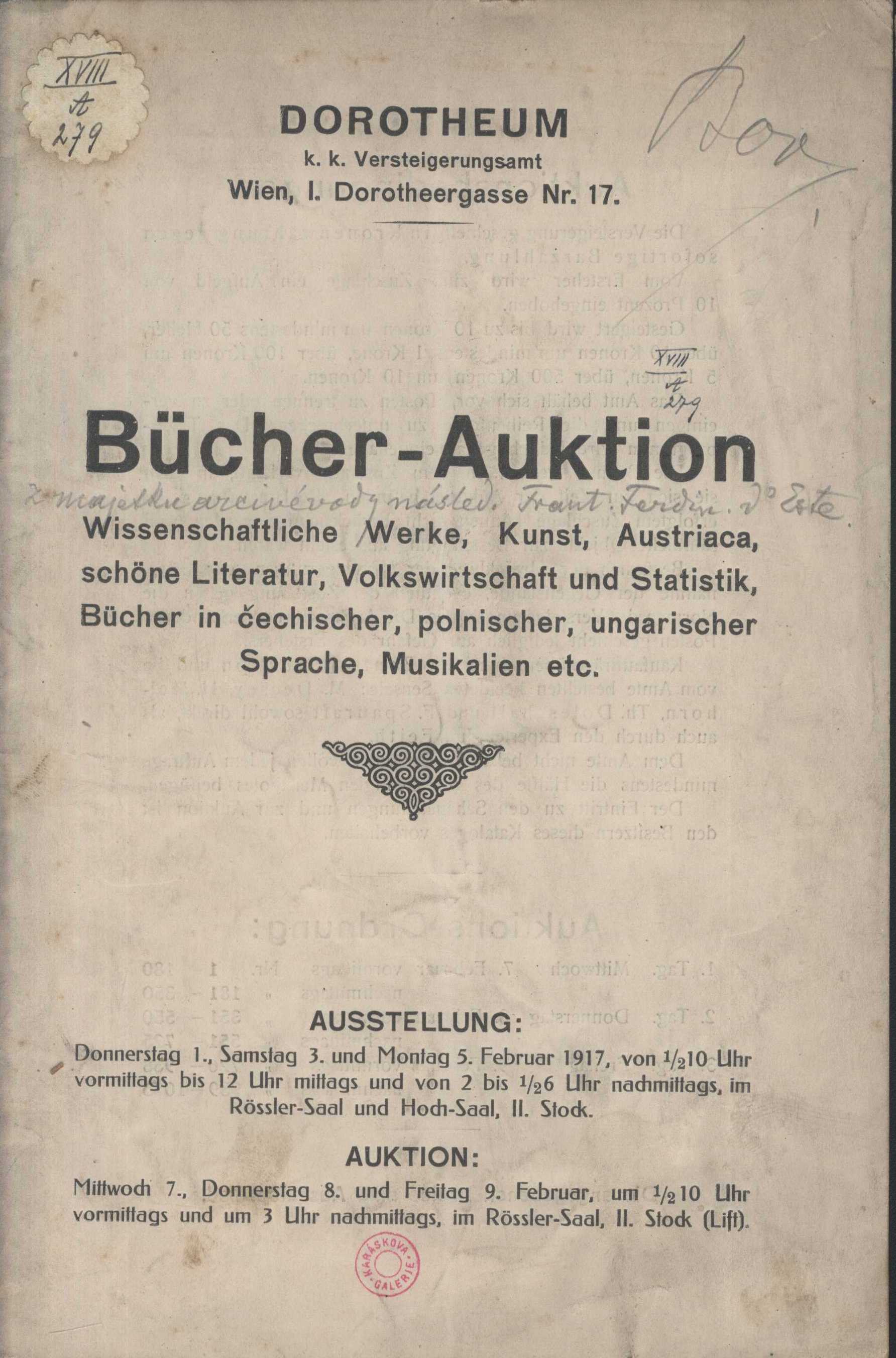 Náhledový obrázek předmětu Bücher-Auktion