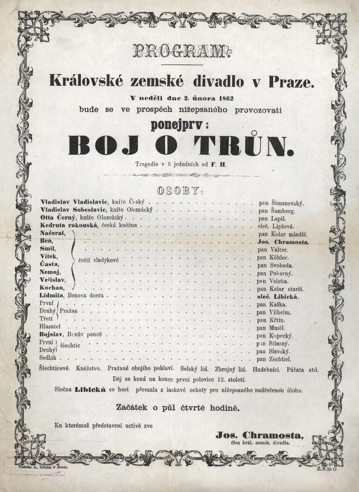 Obrázek Cedule Stavovského divadla