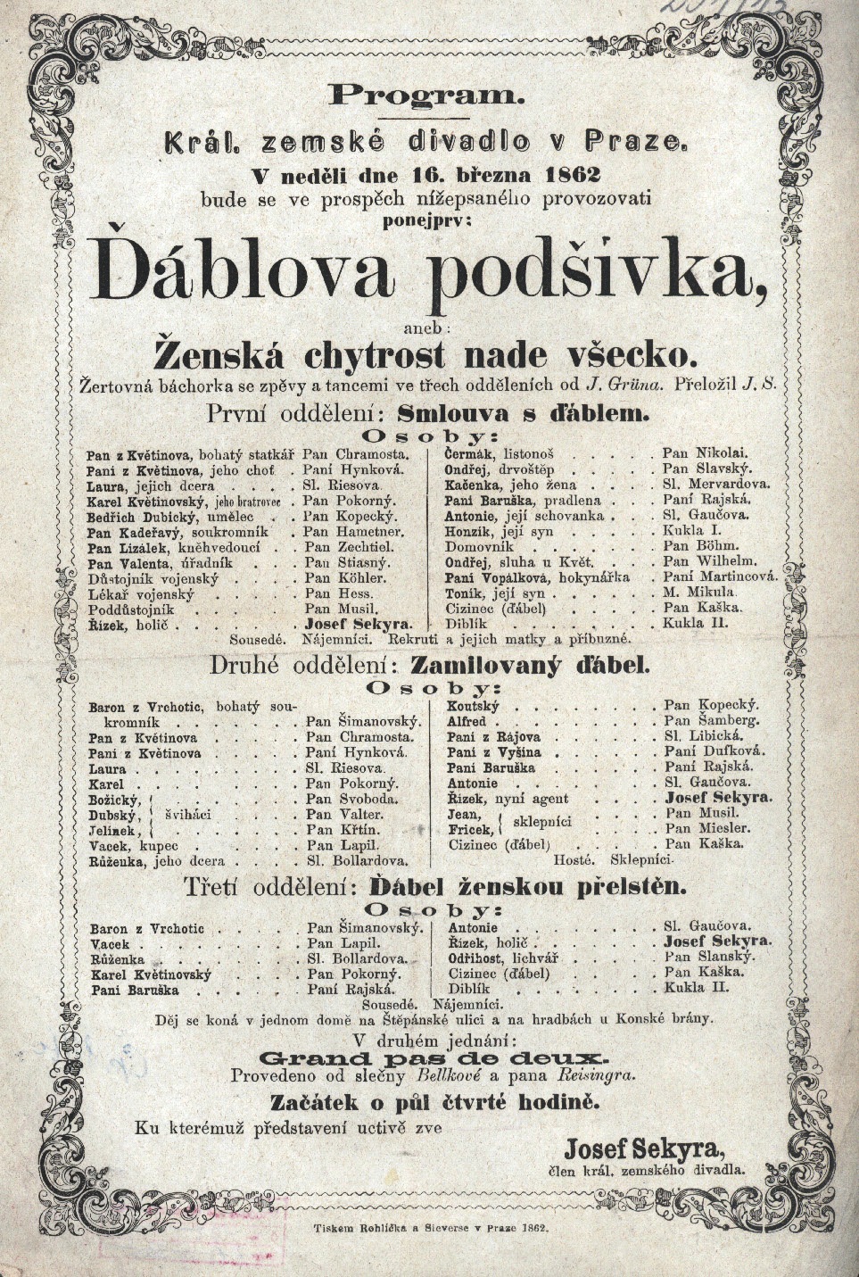 Náhledový obrázek Cedule Stavovského divadla - 1