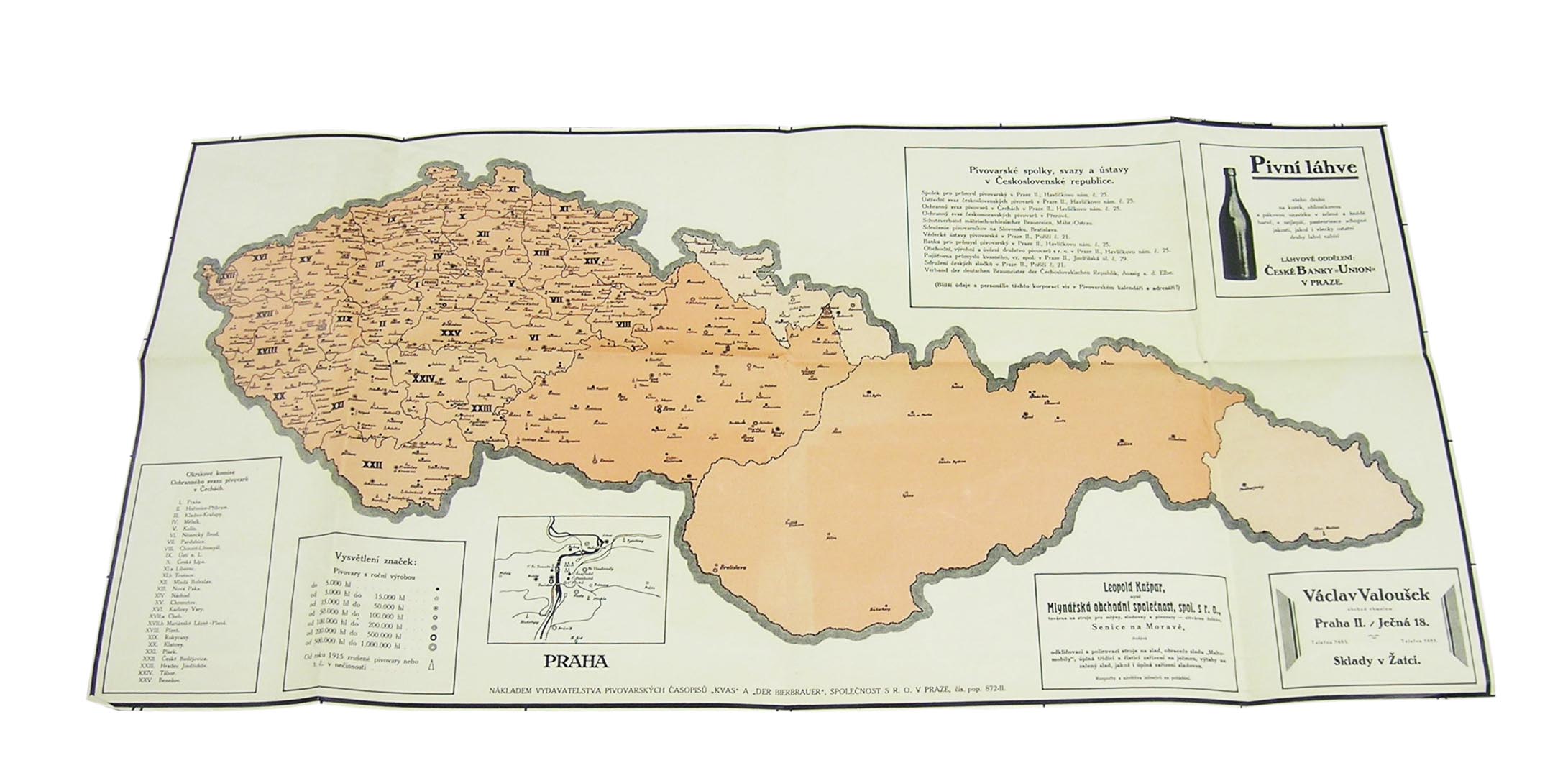Náhledový obrázek Mapa pivovarů a sladoven - 1
