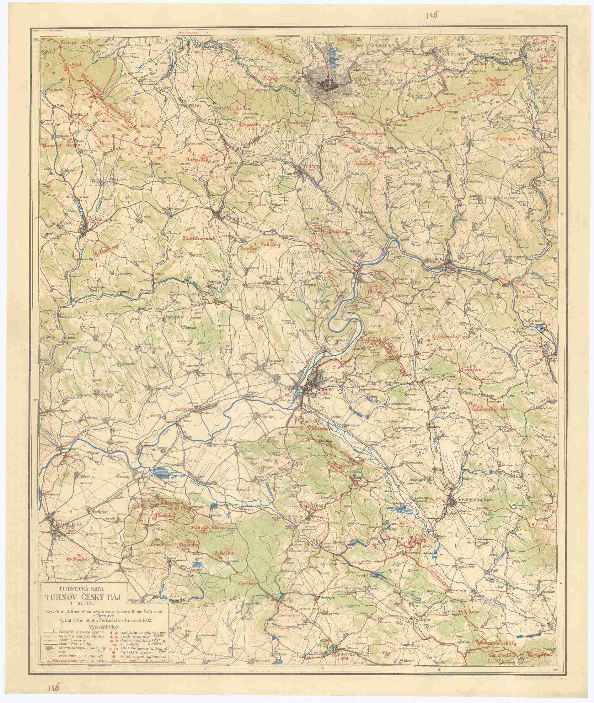 Obrázek Turistická mapa Turnov-Český ráj 1.50.000