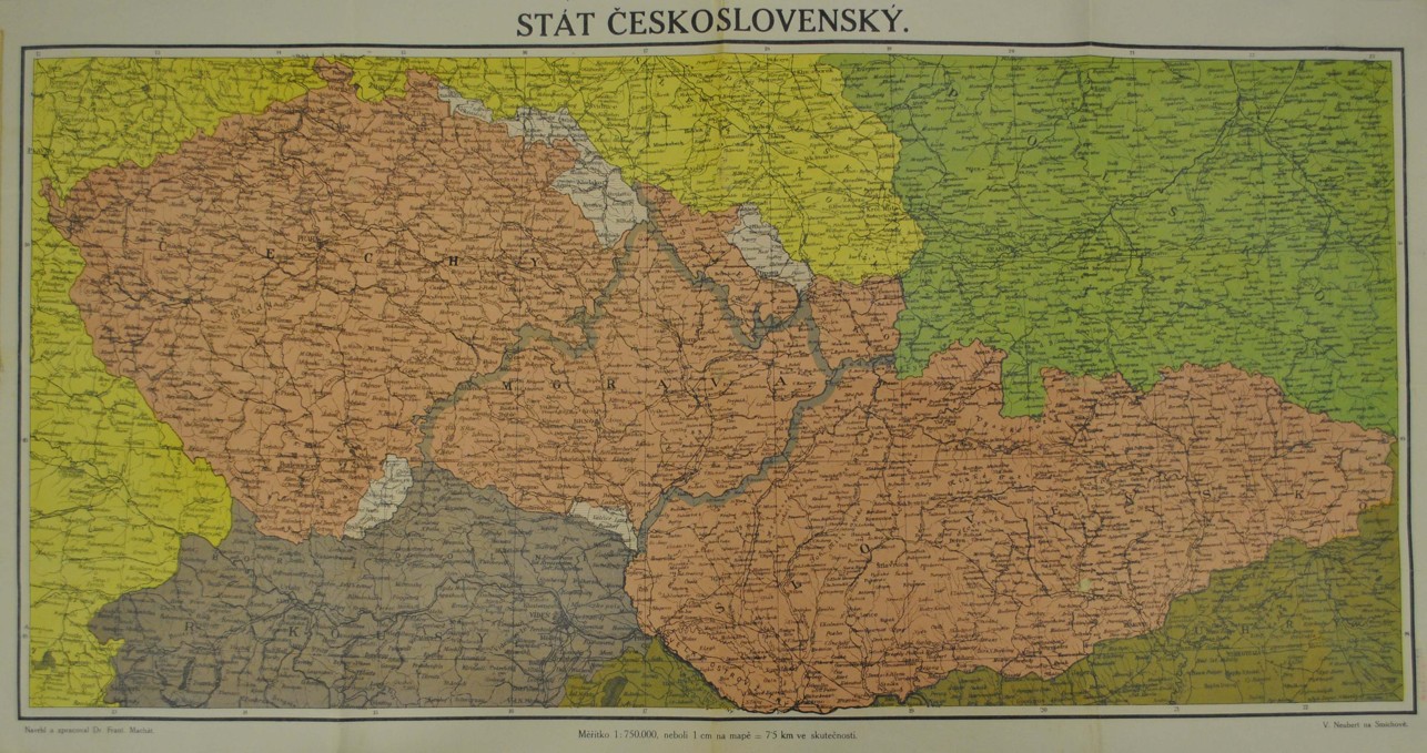 Náhledový obrázek Mapa Československa k 11. 11. 1938 - 1