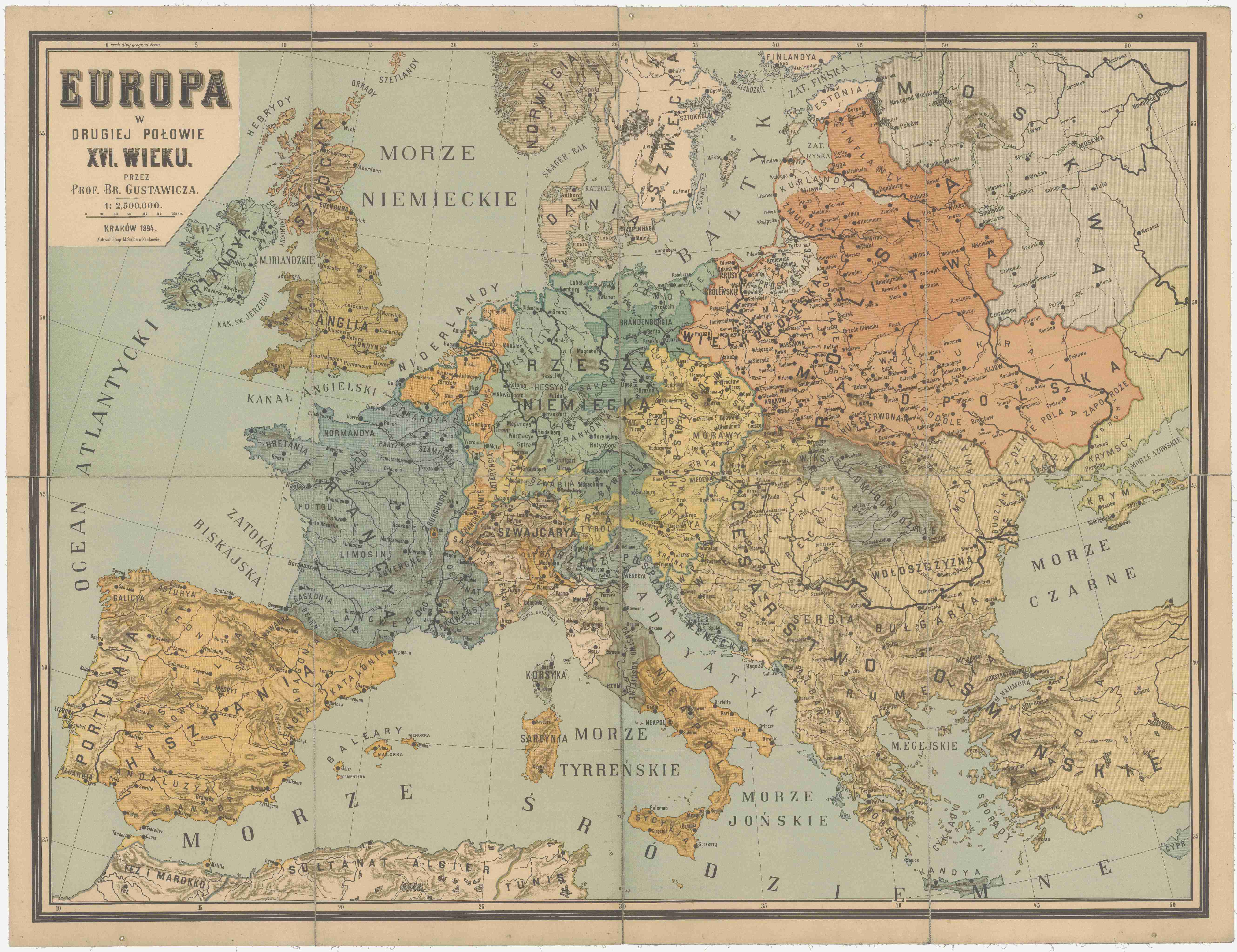 Náhledový obrázek Europa w drugiej połowie XVI wieku - 1