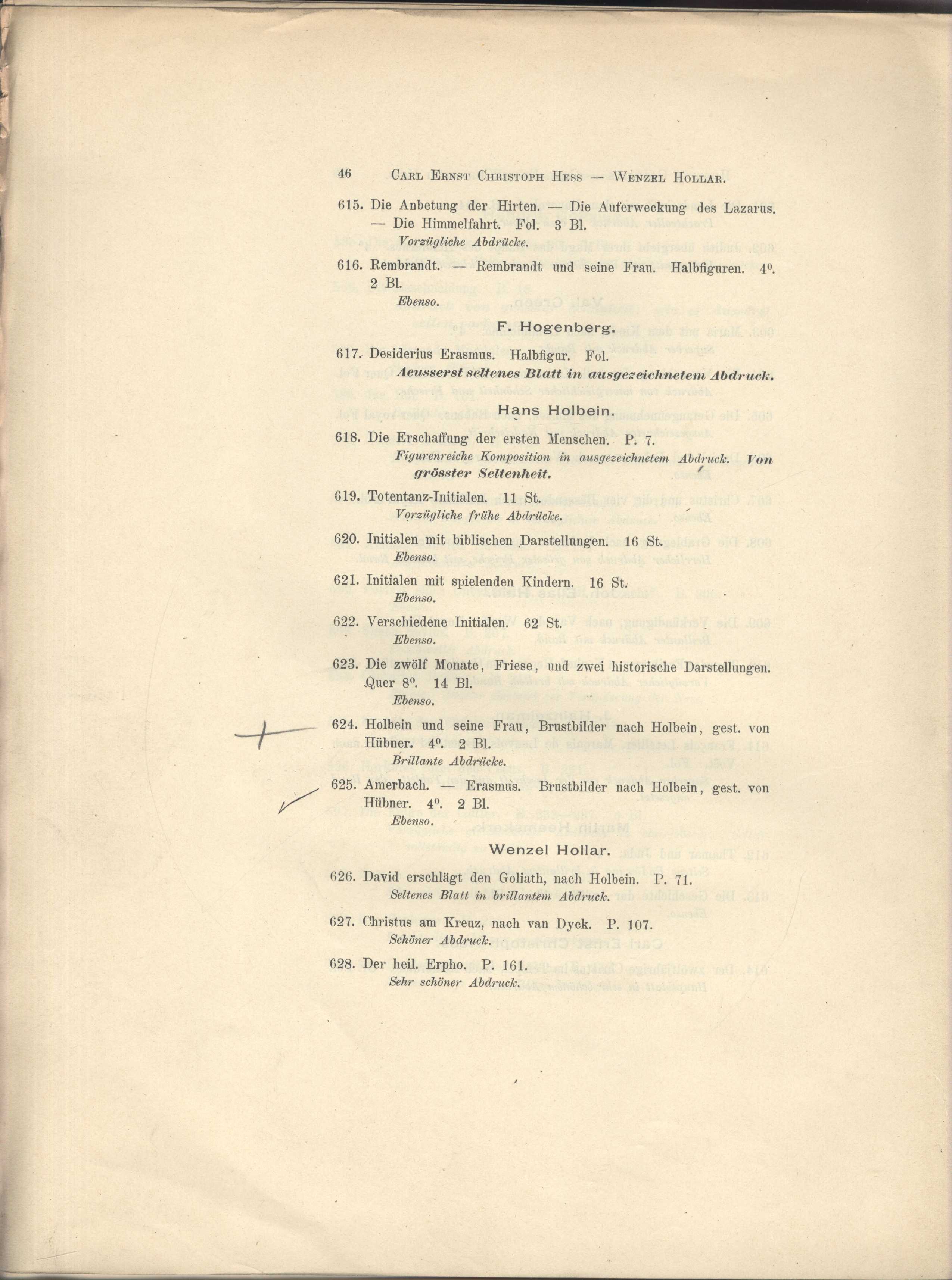Náhledový obrázek Katalog von Kupferstichen, Radierungen, Holzschnitten etc. - 32