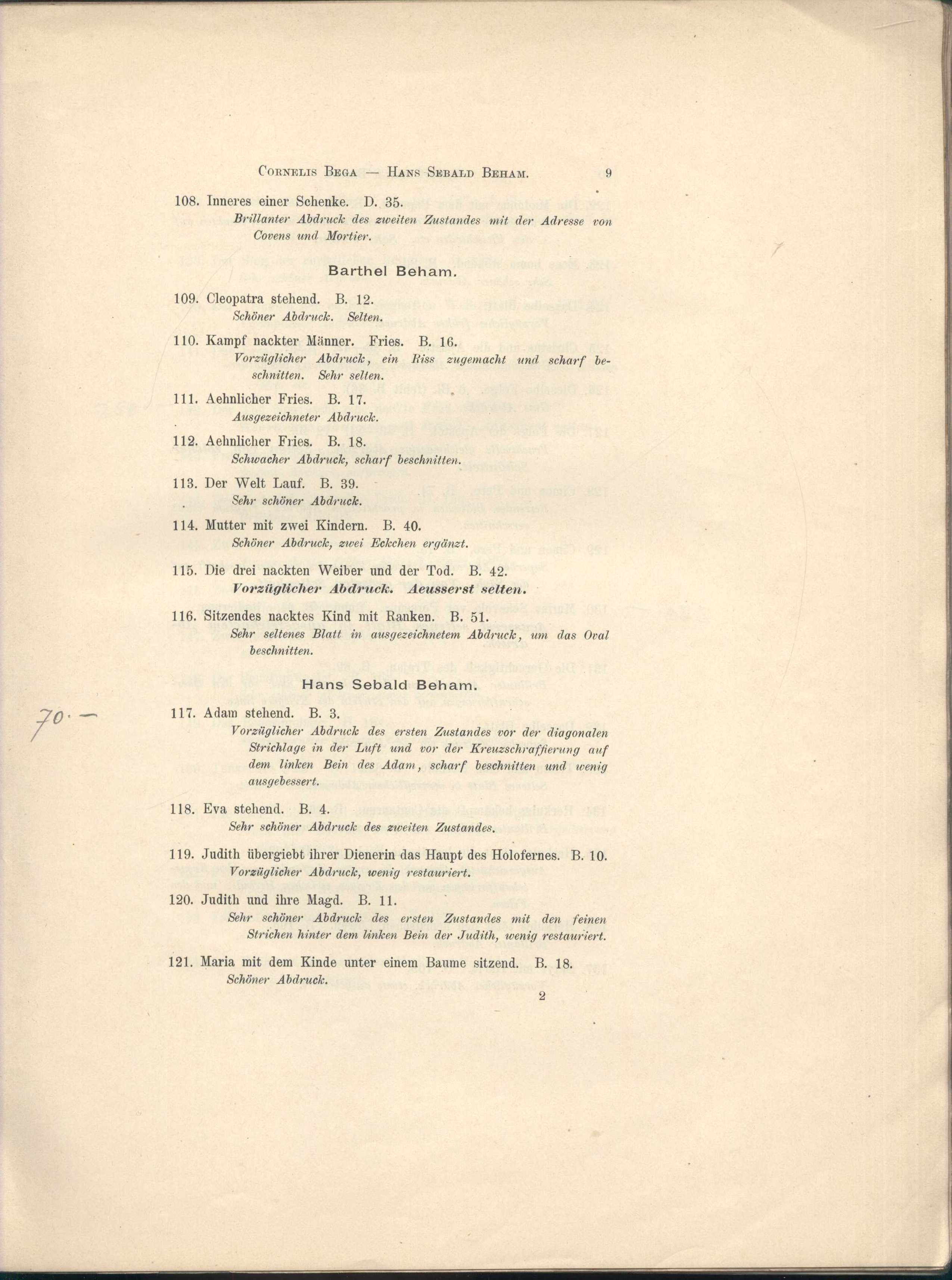 Náhledový obrázek Katalog von Kupferstichen, Radierungen, Holzschnitten etc. - 10