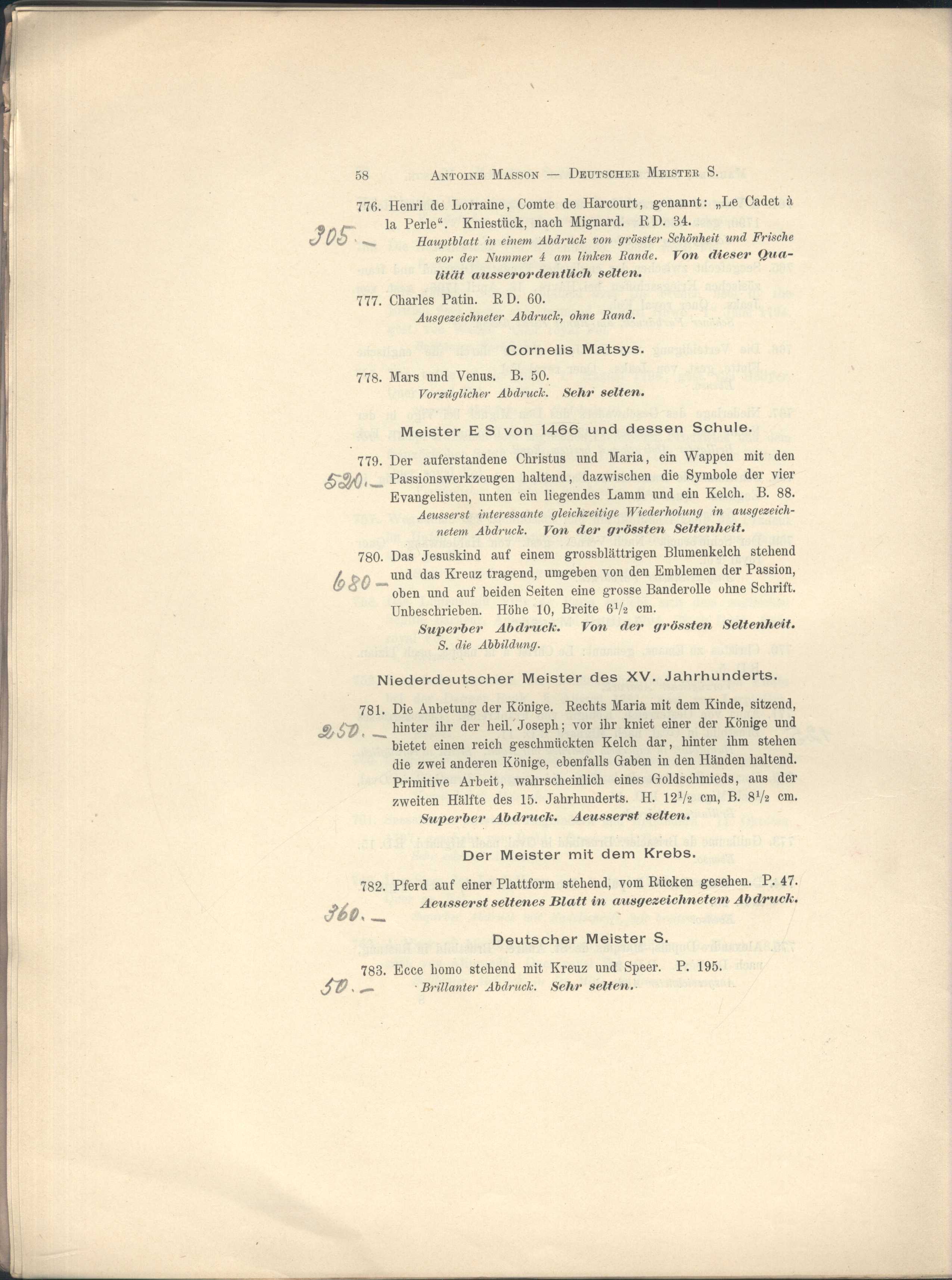 Náhledový obrázek Katalog von Kupferstichen, Radierungen, Holzschnitten etc. - 36