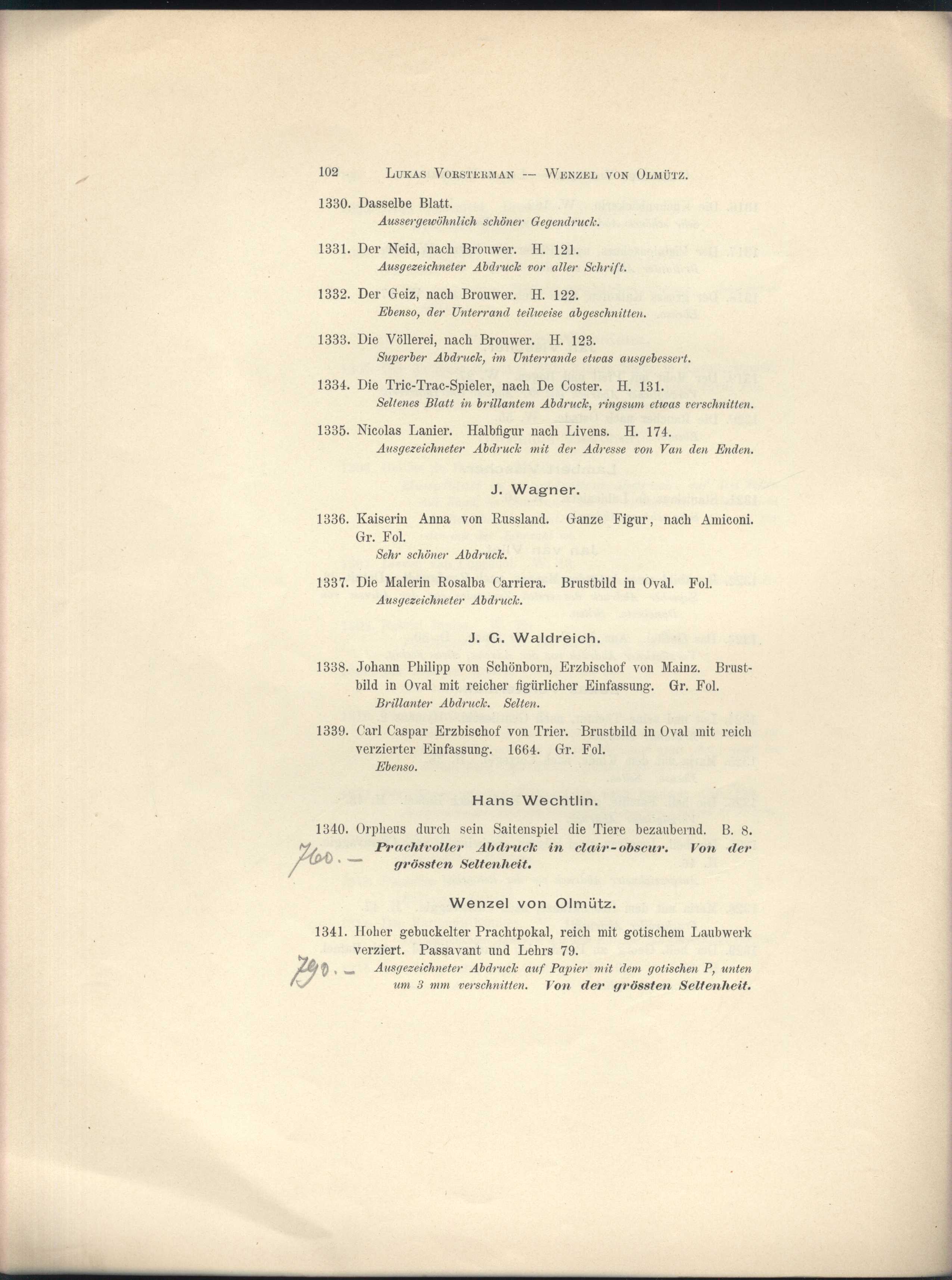 Náhledový obrázek Katalog von Kupferstichen, Radierungen, Holzschnitten etc. - 56